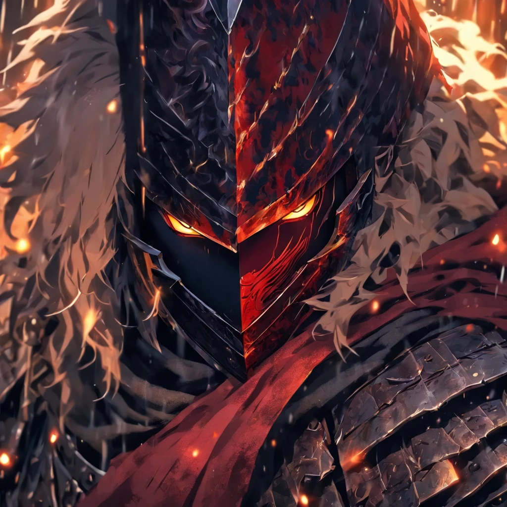 um close up de uma pessoa segurando uma espada na chuva, cavaleiro de sangue, cavaleiro da fantasia, 8k arte detalhada de alta qualidade, badass anime 8 k, de Arknights, cavaleiro do mal, gothic knight, Estilo de Arte Dark Souls, Arknights, fallen knight, cavaleiro blindado em vermelho, Arte de fantasia 4k, Epic Fantasy Digital Art Style, Arte de fantasia 8k
