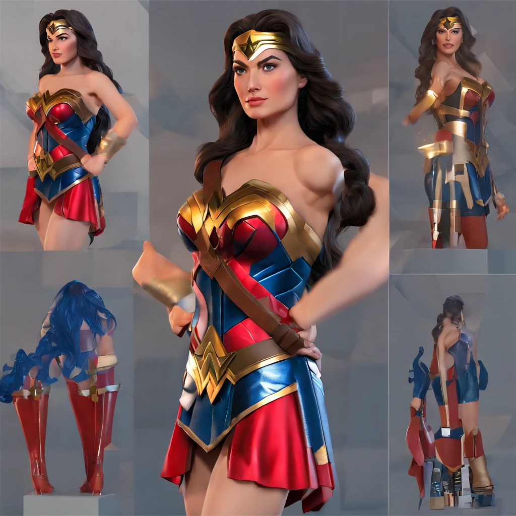 wonder woman cosplay, 3d render, best quiality