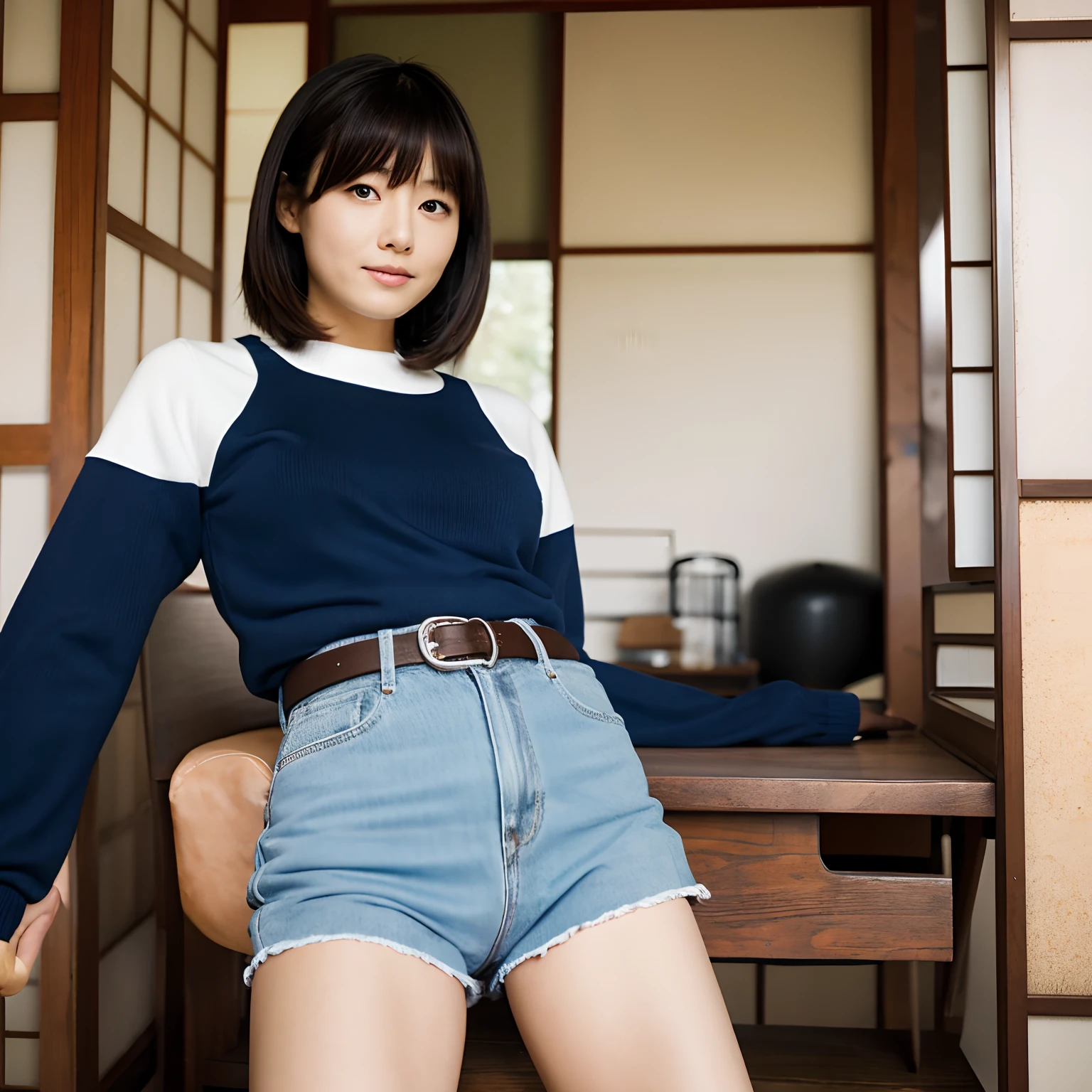 A Japanese Lady　Showing the crotch