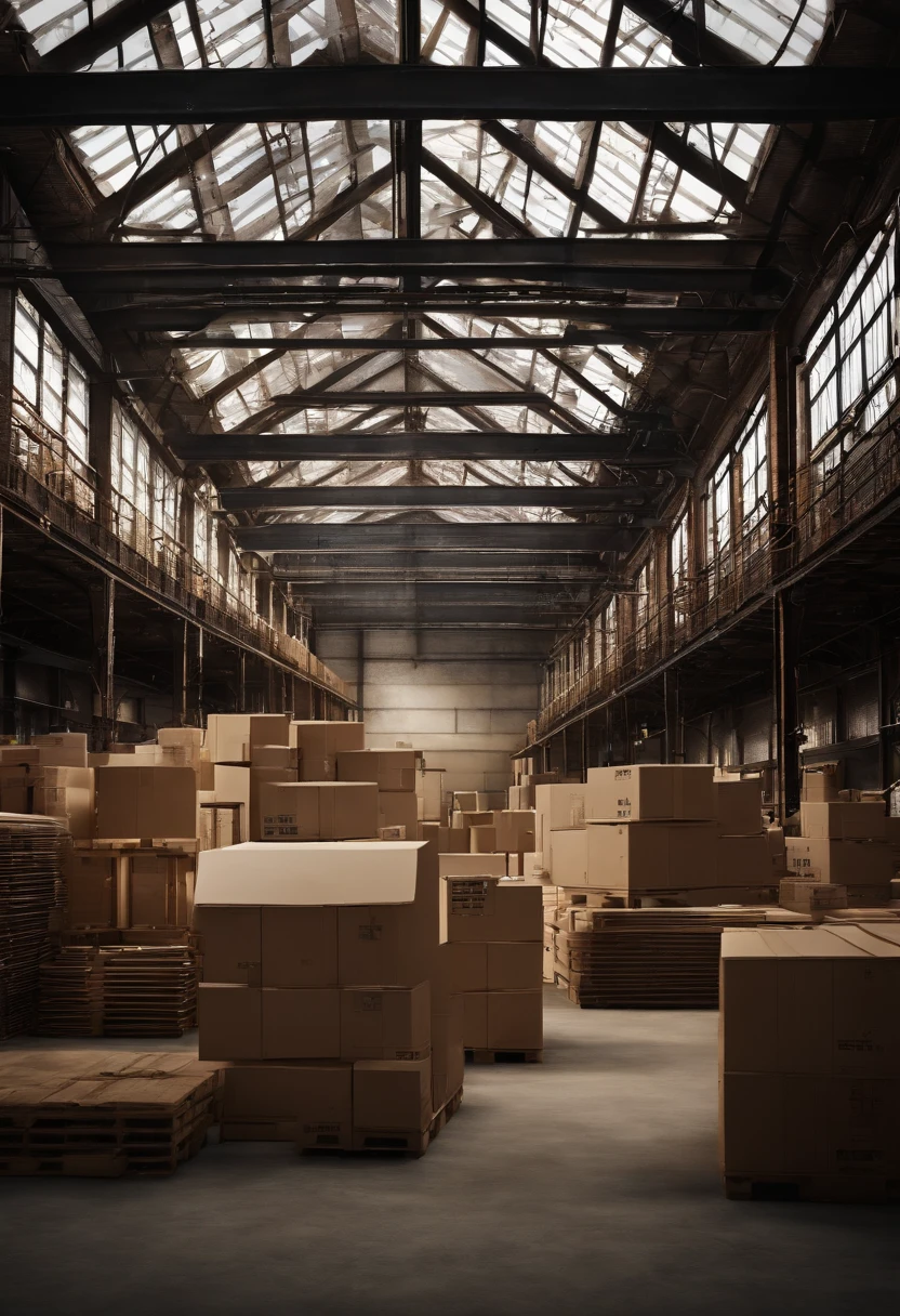 a warehouse, realistic image ar 9:16