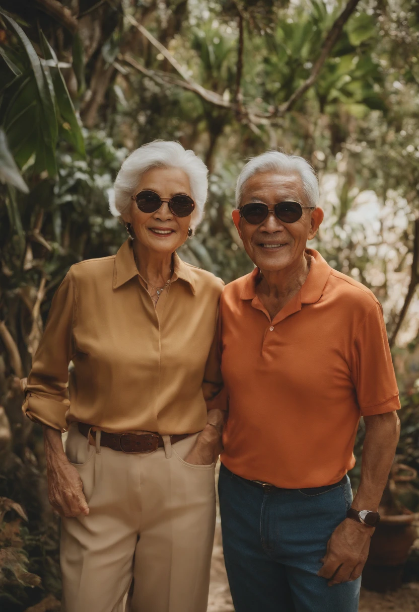 there are two older people posing for a picture together, a picture by Jack C. Mancino, tumblr, dau-al-set, momma and papa, photo taken in 2 0 2 0, vacation photo, ngai victo and dougherty patrick, fujita goro and jones, happy couple, zeen chin and terada katsuya