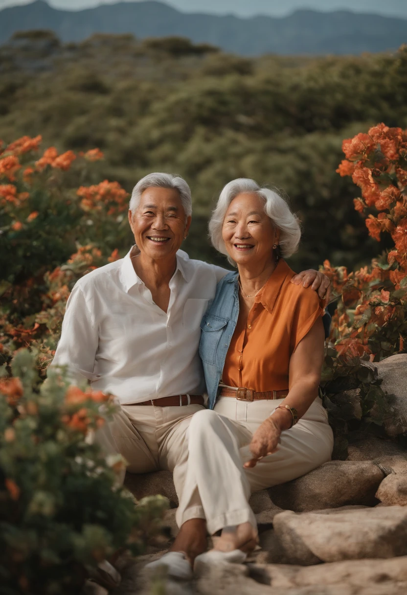 there are two older people posing for a picture together, a picture by Jack C. Mancino, tumblr, dau-al-set, momma and papa, photo taken in 2 0 2 0, vacation photo, ngai victo and dougherty patrick, fujita goro and jones, happy couple, zeen chin and terada katsuya