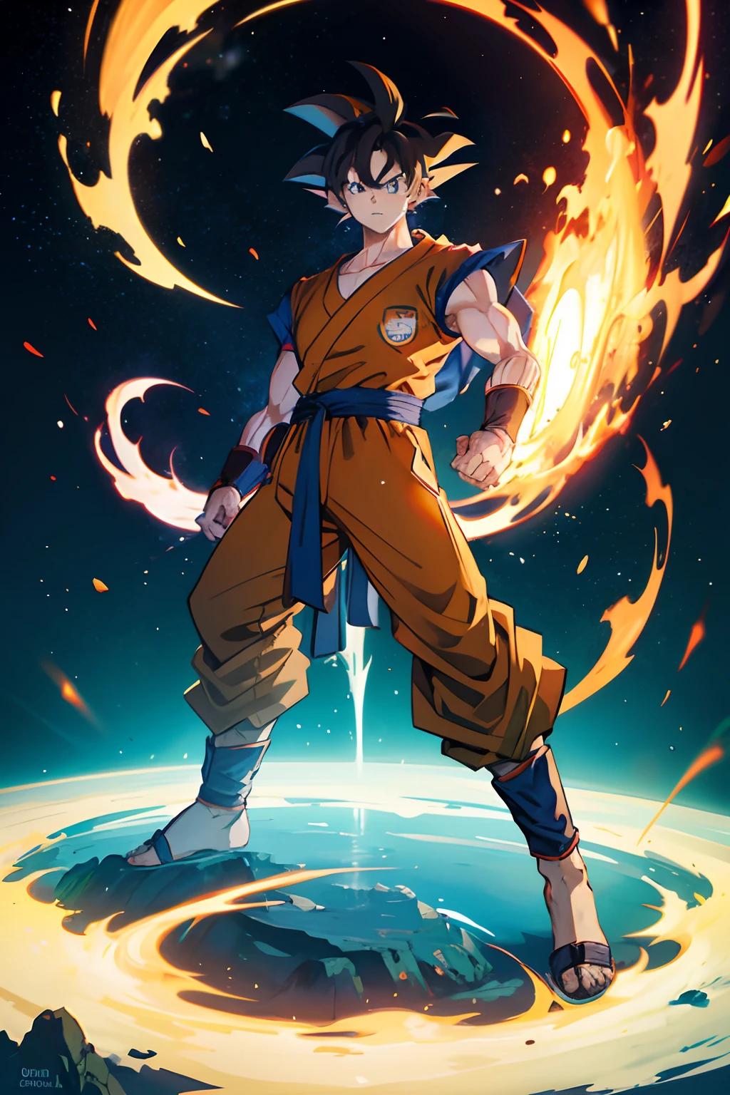GOKU, green planet, Standing pose