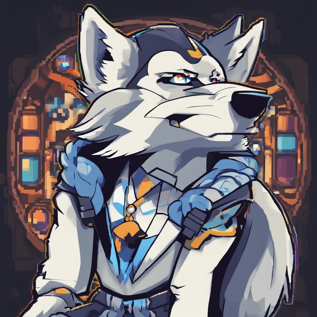 top-quality,best qualityer,rzminjourney,vectorial art,High quality illustrationtiz,tmasterpiece)(komono,furry anthro),round form,Bust,the street,(Boy black humanoid husky:1.2), smiling warmly,Super detailed illustration,solo person,Dark night,Dark streets