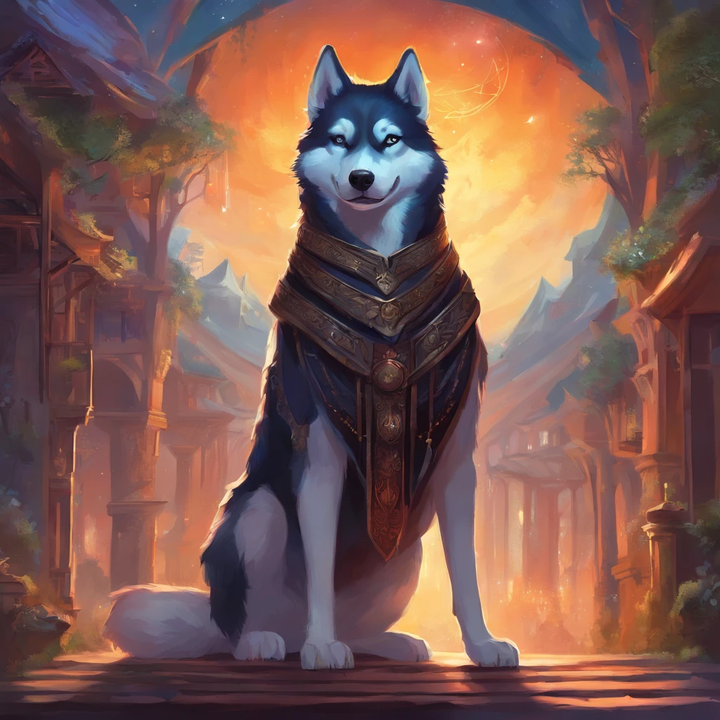 top-quality，best qualityer，rzminjourney，vectorial art，High quality illustrationtiz，tmasterpiece）（komono，furry anthro），round form，Bust，the street，(Boy black humanoid husky:1.2), smiling warmly，Super detailed illustration，solo person，Dark night，Dark streets