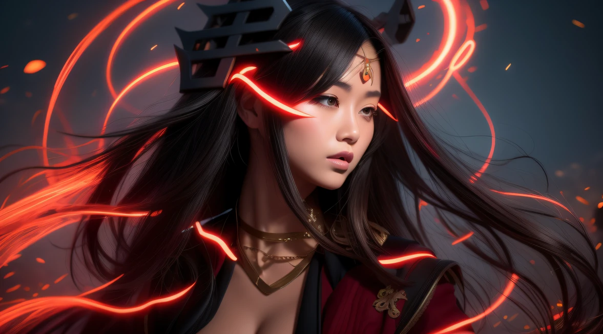 CG blockbuster,Asian woman poses in colorful bikini, photorealistic anime girl rendering, detailed face of a asian girl, 3 d anime realistic, Smooth anime CG art, Realistic. Cheng Yi, Realistic anime 3 D style, render of a cute 3d anime girl, Rendu portrait 8k, 3 D rendering character art 8 K, Kawaii realistic portrait, (Linen batik scarf), Angry fighting stance, looking at the ground, Batik linen bandana, Chinese python pattern long-sleeved garment, rainbowing(Abstract propylene splash:1.2), Dark clouds lightning background,废墟(realisticlying:1.4),Black color hair,Flour fluttering,Telephoto lens high, A high resolution, the detail, RAW photogr, Sharp Re, Nikon D850 Film Stock Photo by Jefferies Lee 4 Kodak Portra 400 Camera F1.6 shots, Rich colors, ultra-realistic vivid textures, Dramatic lighting,8K quality, Girls,Backstreets, Dark clouds lightning background(realisticlying:1.4),Black color hair,, RAW photogr, Sharp Re, Nikon D850 Film Stock Photo by Jefferies Lee 4 Kodak Portra 400 Camera F1.6 shots, Rich colors, ultra-realistic vivid textures, Drama lamp film CG society。,,Tropical canyon battle scene、Chinese big breasts、Vintage trench coat、three kingdom、ember、100 people、Faraway view、intense battles、high detal、masuter piece、NSFW,Multi-layered long-sleeved gauze garment,Quick-drying vest,Colorful cotton and linen sweater,Red and black snake cloak cloak,Doomsday ruins(废墟)Climb the streets(Armageddon)eyes filled with angry,He clenched his fists