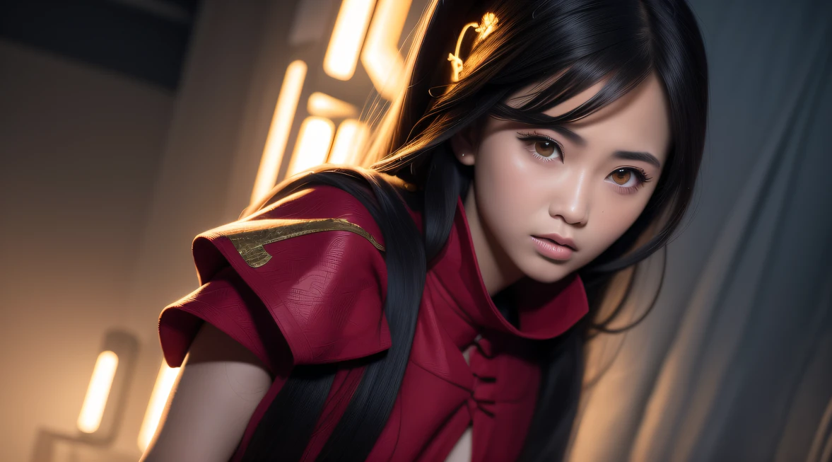 CG blockbuster,Asian woman poses in colorful bikini, photorealistic anime girl rendering, detailed face of a asian girl, 3 d anime realistic, Smooth anime CG art, Realistic. Cheng Yi, Realistic anime 3 D style, render of a cute 3d anime girl, Rendu portrait 8k, 3 D rendering character art 8 K, Kawaii realistic portrait, (Linen batik scarf), Angry fighting stance, looking at the ground, Batik linen bandana, Chinese python pattern long-sleeved garment, rainbowing(Abstract propylene splash:1.2), Dark clouds lightning background,废墟(realisticlying:1.4),Black color hair,Flour fluttering,Telephoto lens high, A high resolution, the detail, RAW photogr, Sharp Re, Nikon D850 Film Stock Photo by Jefferies Lee 4 Kodak Portra 400 Camera F1.6 shots, Rich colors, ultra-realistic vivid textures, Dramatic lighting,8K quality, Girls,Backstreets, Dark clouds lightning background(realisticlying:1.4),Black color hair,, RAW photogr, Sharp Re, Nikon D850 Film Stock Photo by Jefferies Lee 4 Kodak Portra 400 Camera F1.6 shots, Rich colors, ultra-realistic vivid textures, Drama lamp film CG society。,,Tropical canyon battle scene、Chinese big breasts、Vintage trench coat、three kingdom、ember、100 people、Faraway view、intense battles、high detal、masuter piece、NSFW,Multi-layered long-sleeved gauze garment,Quick-drying vest,Colorful cotton and linen sweater,Red and black snake cloak cloak,Doomsday ruins(废墟)Climb the streets(Armageddon)eyes filled with angry,He clenched his fists