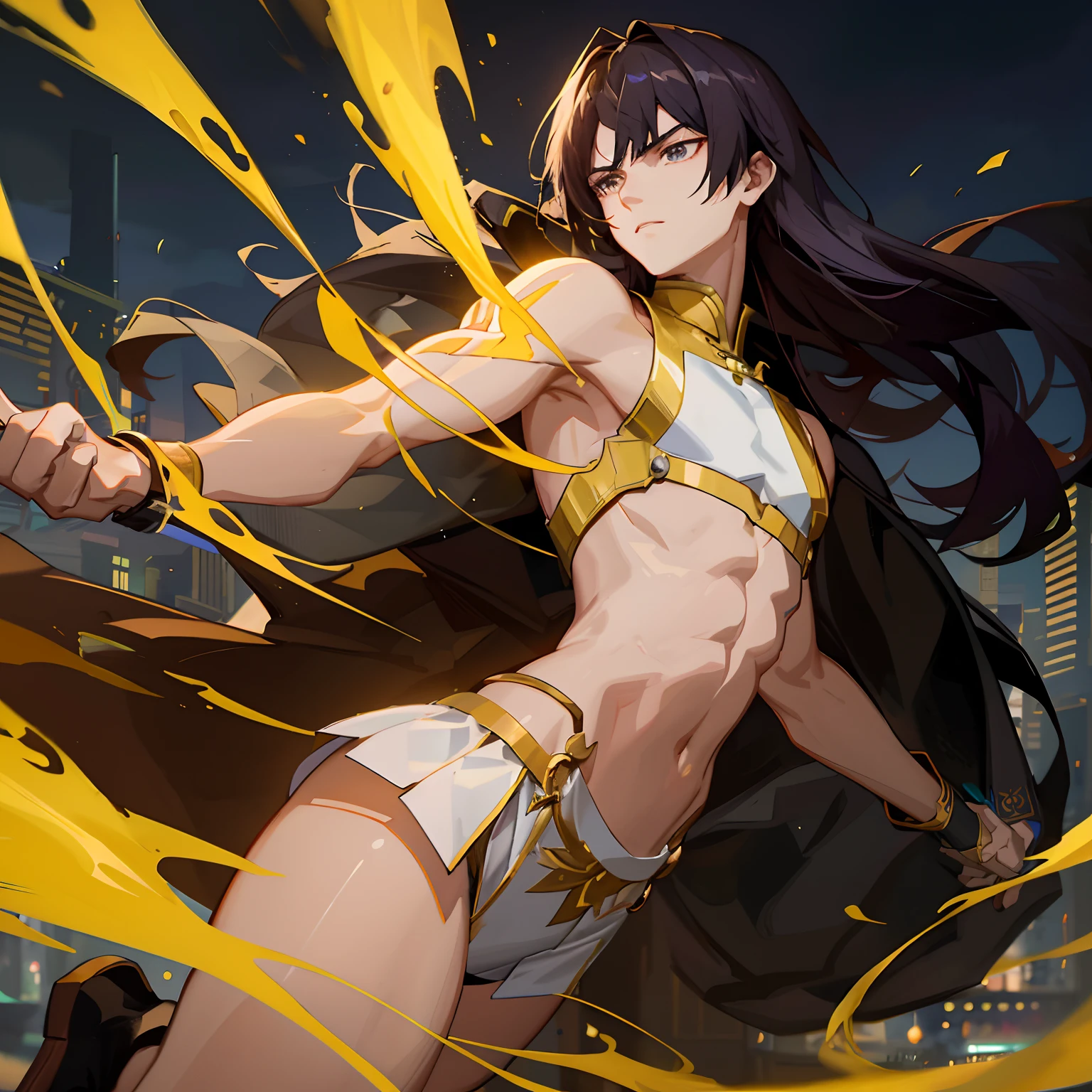 anime boy with sword in city at night, keqing from genshin impact, zhongli from genshin impact, badass anime 8 k, genshin impact character, portrait knights of zodiac boy, ayaka genshin impact, by Yang J, artgerm and atey ghailan, senna from league of legends, genshin, handsome guy in demon slayer art