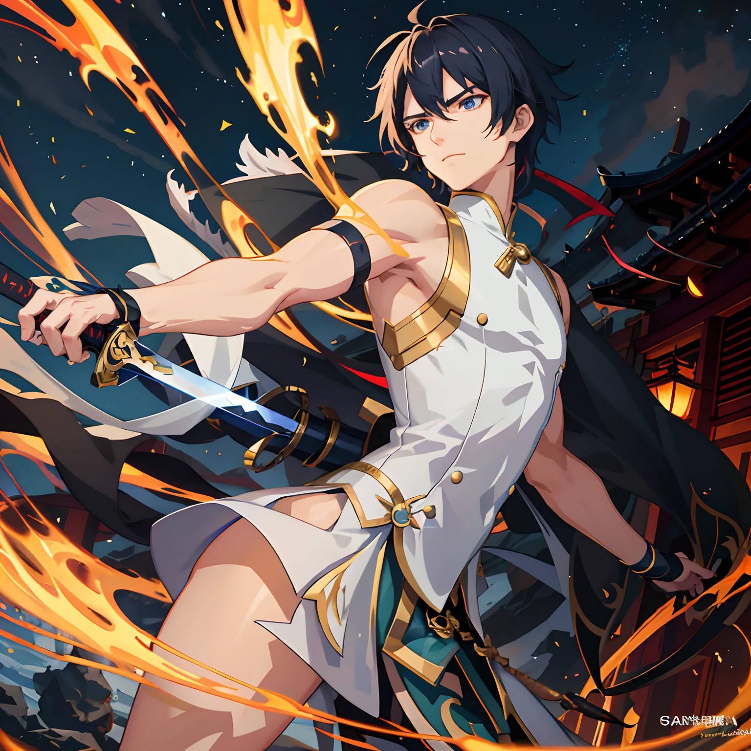 Highest quality, masterpiece, High resolution, alone, (Rurouni Kenshin: Saito Hajime),(Saito ‗Hajime),Shinsengumi,(Glaring Eyes),roar,((Dentitions)) , (Japanese sword),Iron Sword,thrust,Evening sky_background,Young Girl,Anime Style, Highest quality, 4K, masterpiece,, alone, 1,whole body,looking at the camera, Shinkai Makoto style, (dark blue_coat)Sharp Eyes,Low posture,(Full Finger), (Accurate fingertips), (The finer details), (Anatomically correct), (映画のbackground), Hyper Detail, (Subtle details), (Intricate details),