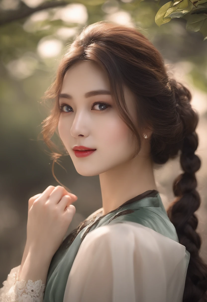 ​masterpiece、The highest image quality、hightquality、Beautuful Women、japanes、Menhera Makeup、detaileds、Swollen eyes、A detailed eye、Detailed skin、Beautiful skins、超A high resolution、(现实:1.4)、very extremely beautiful、Slightly younger face、Beautiful skins、thin、(A hyper-realistic)、(illustratio)、(hight resolution)、(8K)、(ighly detailed)(The best illustrations)、(beautifully detailed eyes)、(ultra-detailliert)、(wall-paper)、(详细的脸)、looking at the viewers、fine detailed、 A detailed face、pureerosfaceace_v1、a smile、Looking straight ahead、Looking straight ahead、angle from waist up、photos realistic、Bright lighting、profetional lighting、A dark-haired(Part of the hair is green)、shorth hair、Dark ruins、nudde