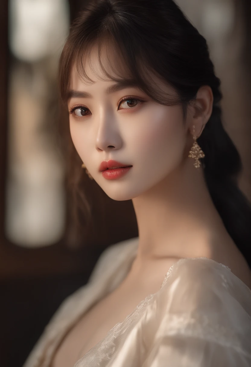 masterpiece、The highest image quality、hightquality、Beautuful Women、japanes、shorth hair、Menhera Makeup、Neru Nagahama、detaileds、Swollen eyes、A detailed eye、Detailed skin、Beautiful skins、A dark-haired、超A high resolution、(现实:1.4)、very extremely beautiful、Young face、Beautiful skins、Thin、(A hyper-realistic)、(illustratio)、(hight resolution)、(8K)、(ighly detailed)(The best illustrations)、(beautifully detailed eyes)、(ultra-detailliert)、(wall-paper)、(详细的脸)、looking at the viewers、fine detailed、 A detailed face、pureerosfaceace_v1、A smile、Looking straight ahead、Looking straight ahead、angle from waist up、photos realistic、Bright lighting、profetional lighting、Dark ruins、