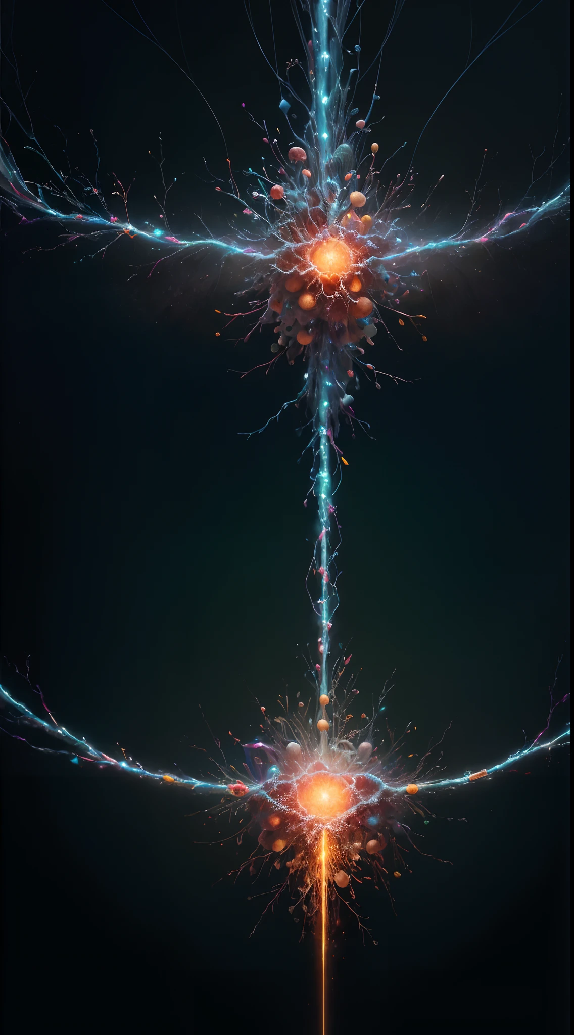 obra maestra:1.3 UHD de la mejor calidad, Un renderizado ....Professional 3D that's hyper-detailed like an oil painting: celulas, neuronas humanas, ((Large-scale cinematic microscopic view of active neural connections)), neuronas conectadas, Electrical Neural System, sinopsis neuronal, cerebro por dentro papel tapiz, Poster VFX Effects, Pintura mate digital VFX, ....cgi, CG,  detalle ((Neural Cell Connections in Unified Theory:1.4), ((surrealismo, Super resolution:1.3)), (Arte conceptual surrealista), realista, no humanos, (horror, terror), scientific, 3D ,  fotorrealista,(((Realistic Abomination))), abstracto (Pintura digital), exquisito detalle, Stunningly Detailed, profundo, Campo de profundidad , no humano))por Hr giger por beksinski, Deviantart,Diffusion Brush ( todo ) -/ NSFW - Multipurpose Checkpoint - [ Nuclear diffusion ] - [ Anime Hybrid ]
