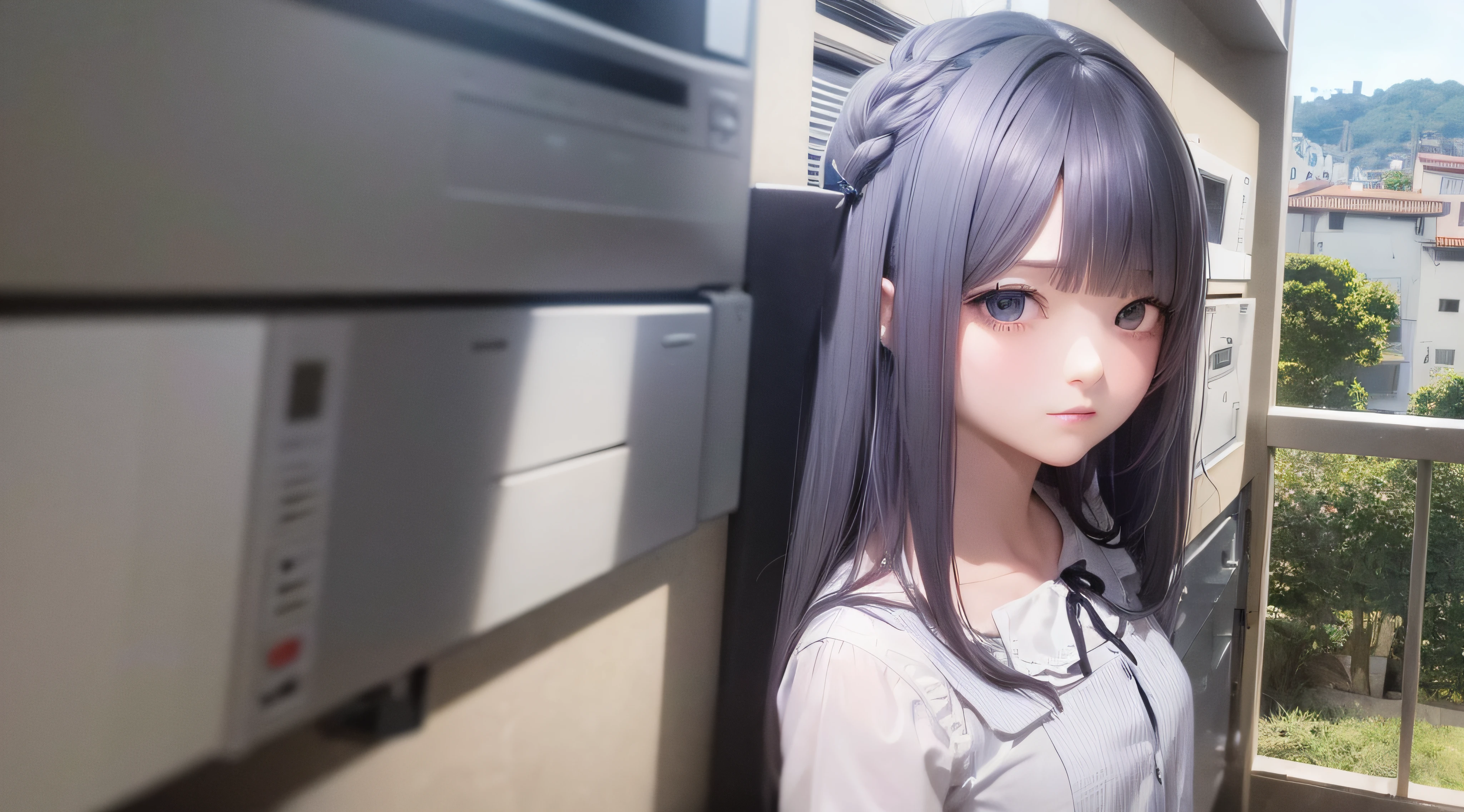 (obra prima) (perfection) (ultrarealista) (sem defeitos) de anime de cabelo ruivo, 14 anoade, maid, empregada, aboboras, castelo, ultrarealista