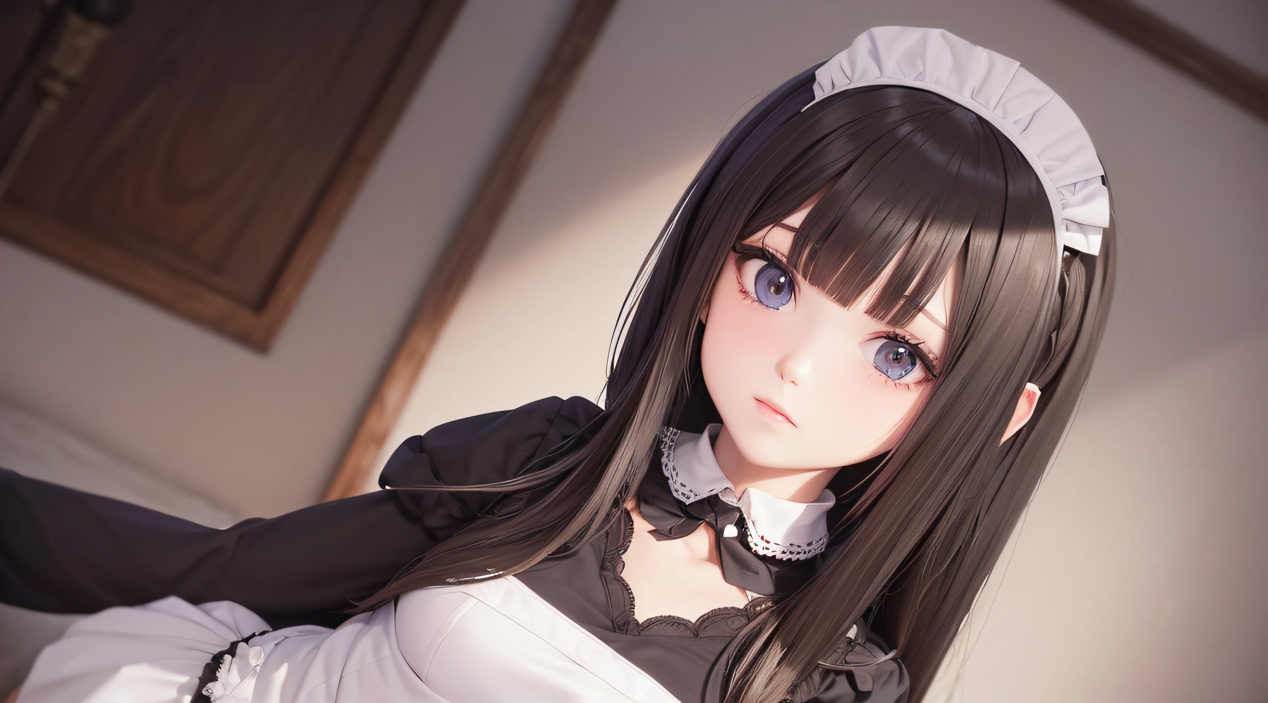 (obra prima) (perfection) (ultrarealista) (sem defeitos) menina de anime de cabelo ruivo, 18 anos de idade, maid-sexy, empregada sexy, aboboras, castelo, ultrarealista