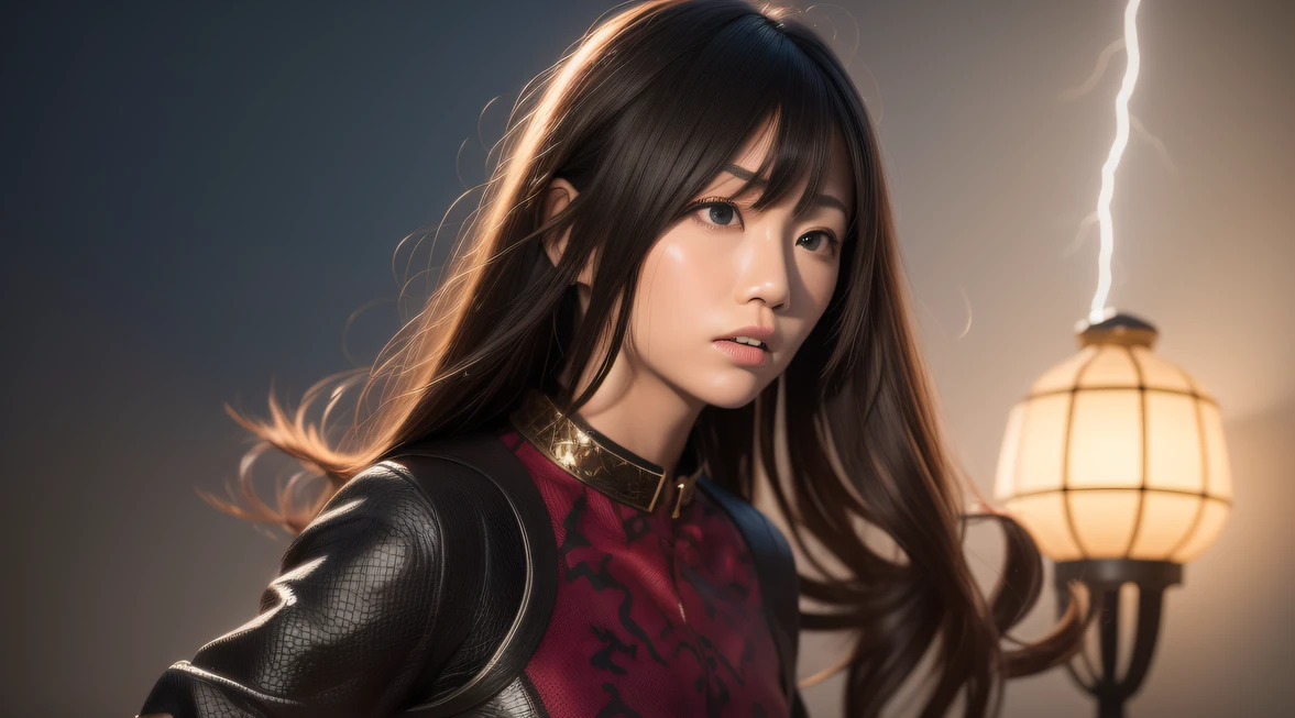 CG blockbuster,Asian woman poses in colorful bikini, photorealistic anime girl rendering, detailed face of a asian girl, 3 d anime realistic, Smooth anime CG art, Realistic. Cheng Yi, Realistic anime 3 D style, render of a cute 3d anime girl, Rendu portrait 8k, 3 D rendering character art 8 K, Kawaii realistic portrait,(((Wear thick gold-framed reflective sunglasses))) (Linen batik scarf), Angry fighting stance, looking at the ground, Batik linen bandana, Chinese python pattern long-sleeved garment, rainbowing(Abstract propylene splash:1.2), Dark clouds lightning background,废墟(realisticlying:1.4),Black color hair,Flour fluttering,Telephoto lens high, A high resolution, the detail, RAW photogr, Sharp Re, Nikon D850 Film Stock Photo by Jefferies Lee 4 Kodak Portra 400 Camera F1.6 shots, Rich colors, ultra-realistic vivid textures, Dramatic lighting,8K quality, Girls,Backstreets, Dark clouds lightning background(realisticlying:1.4),Black color hair,, RAW photogr, Sharp Re, Nikon D850 Film Stock Photo by Jefferies Lee 4 Kodak Portra 400 Camera F1.6 shots, Rich colors, ultra-realistic vivid textures, Drama lamp film CG society。,,Tropical canyon battle scene、Chinese big breasts、Vintage trench coat、three kingdom、ember、100 people、Faraway view、intense battles、high detal、masuter piece、NSFW,Multi-layered long-sleeved gauze garment,Quick-drying vest,Colorful cotton and linen sweater,Red and black snake cloak cloak,Doomsday ruins(废墟)Climb the streets(Armageddon)eyes filled with angry,He clenched his fists