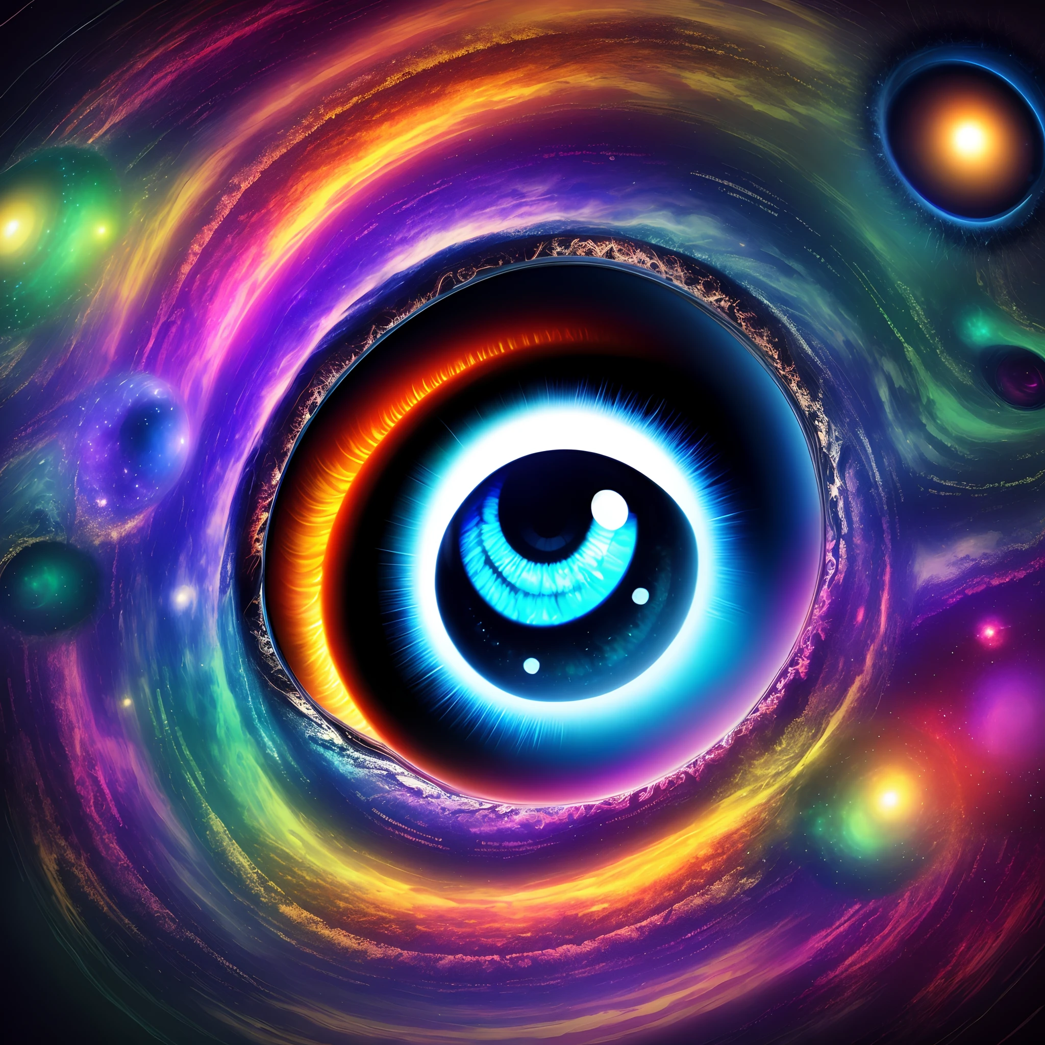 Psychedelic eye planet