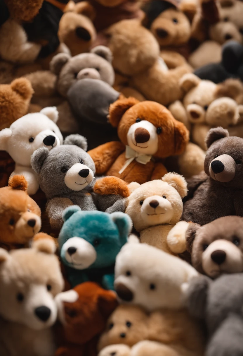 (Stuffed bears),The soft,plushies,design sense,The details were perfect,(Real Photographics),high-class,Classic design,4K,high qulity