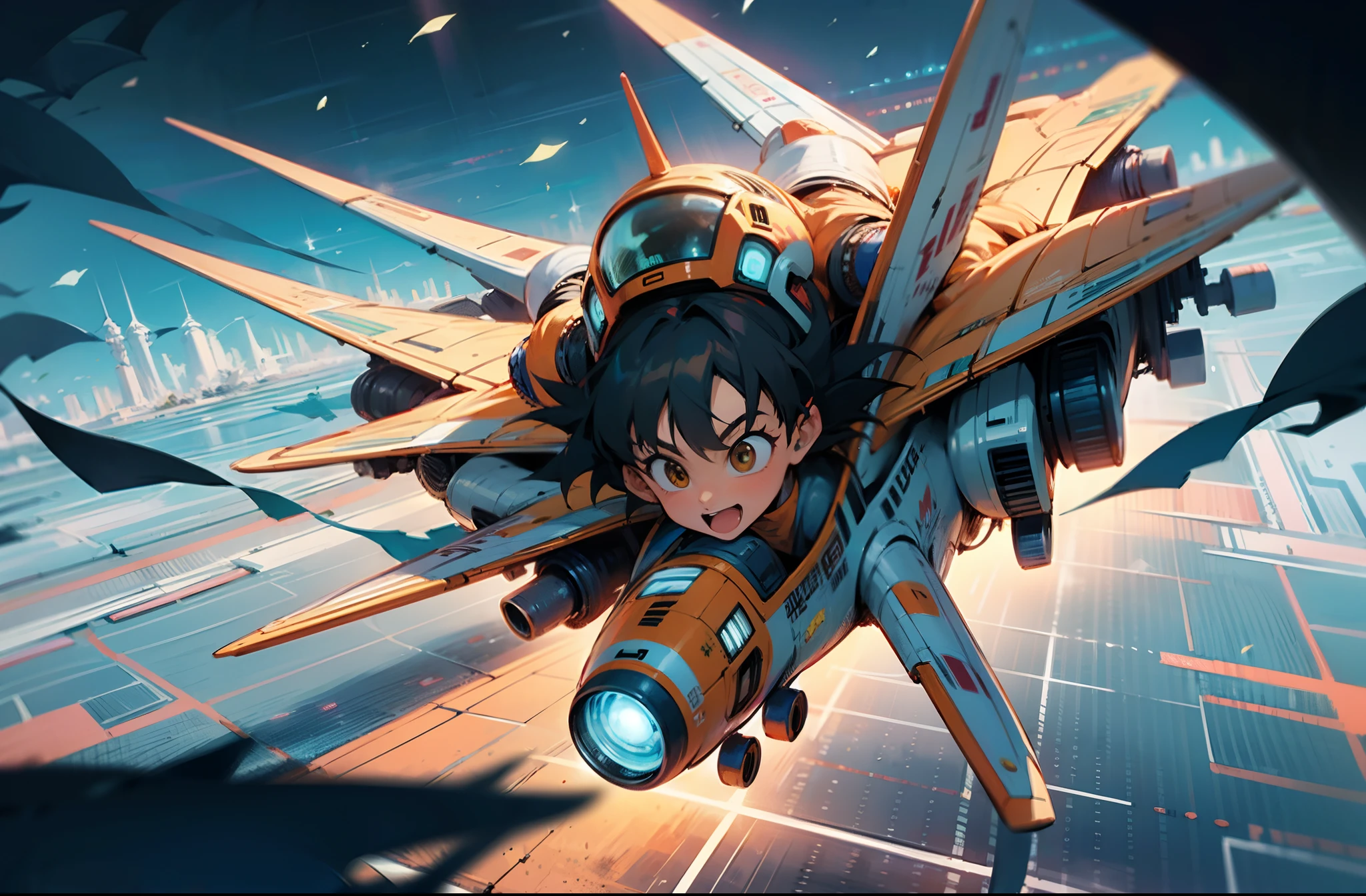 Goku crashing a airplane into the twin towers