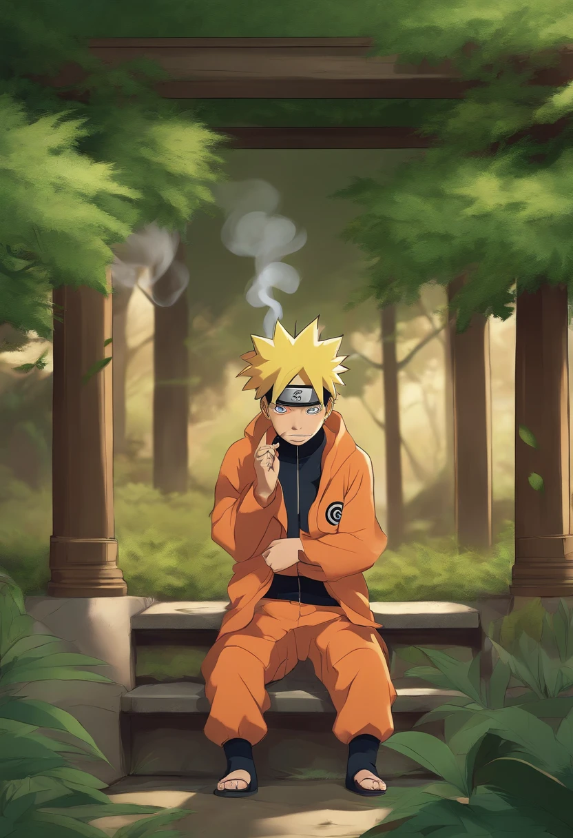 Naruto smoking weed outside