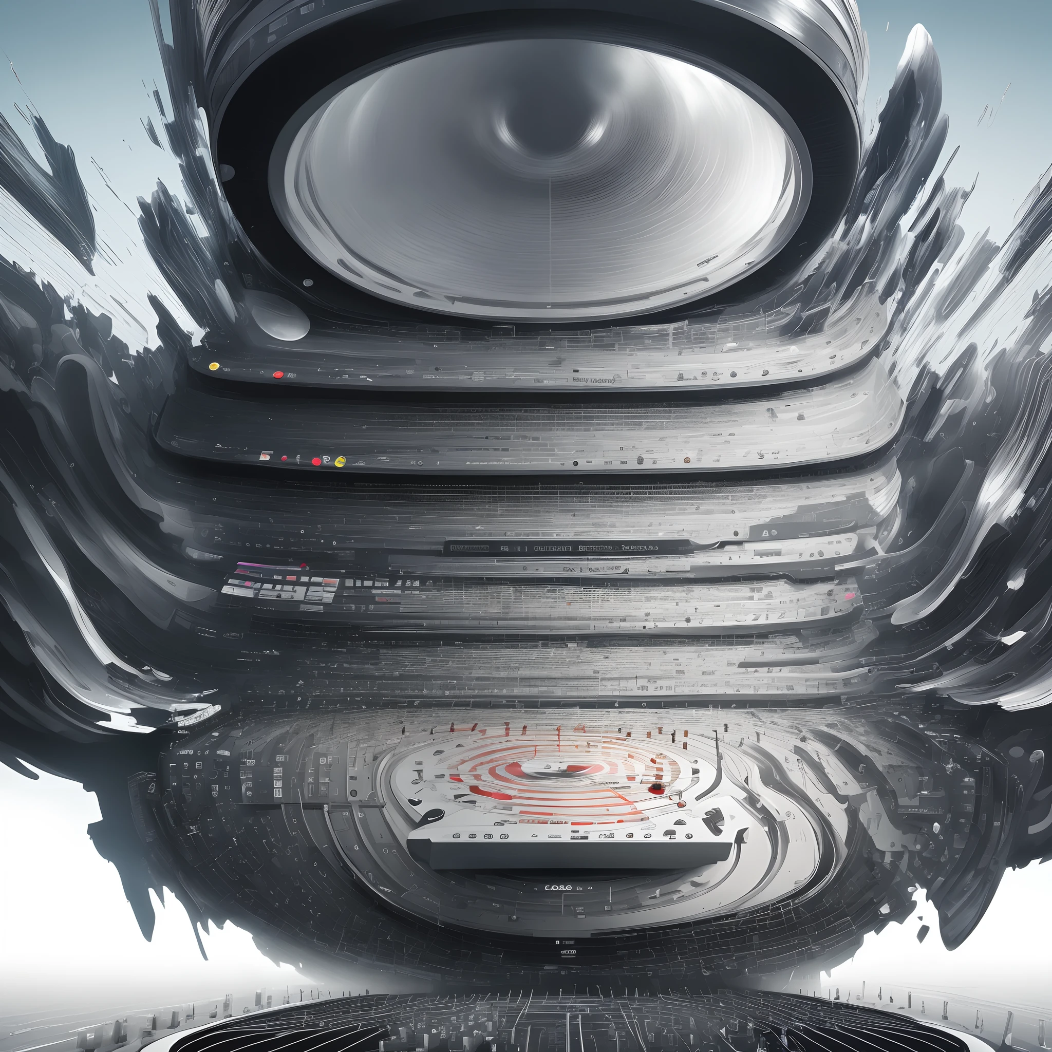 Distorted music cover art