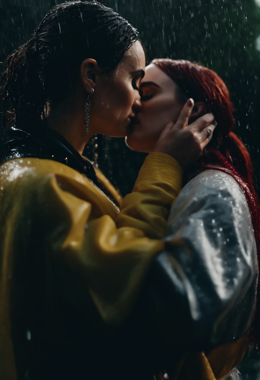 Demi lovato kissing Billie eilish in the rain