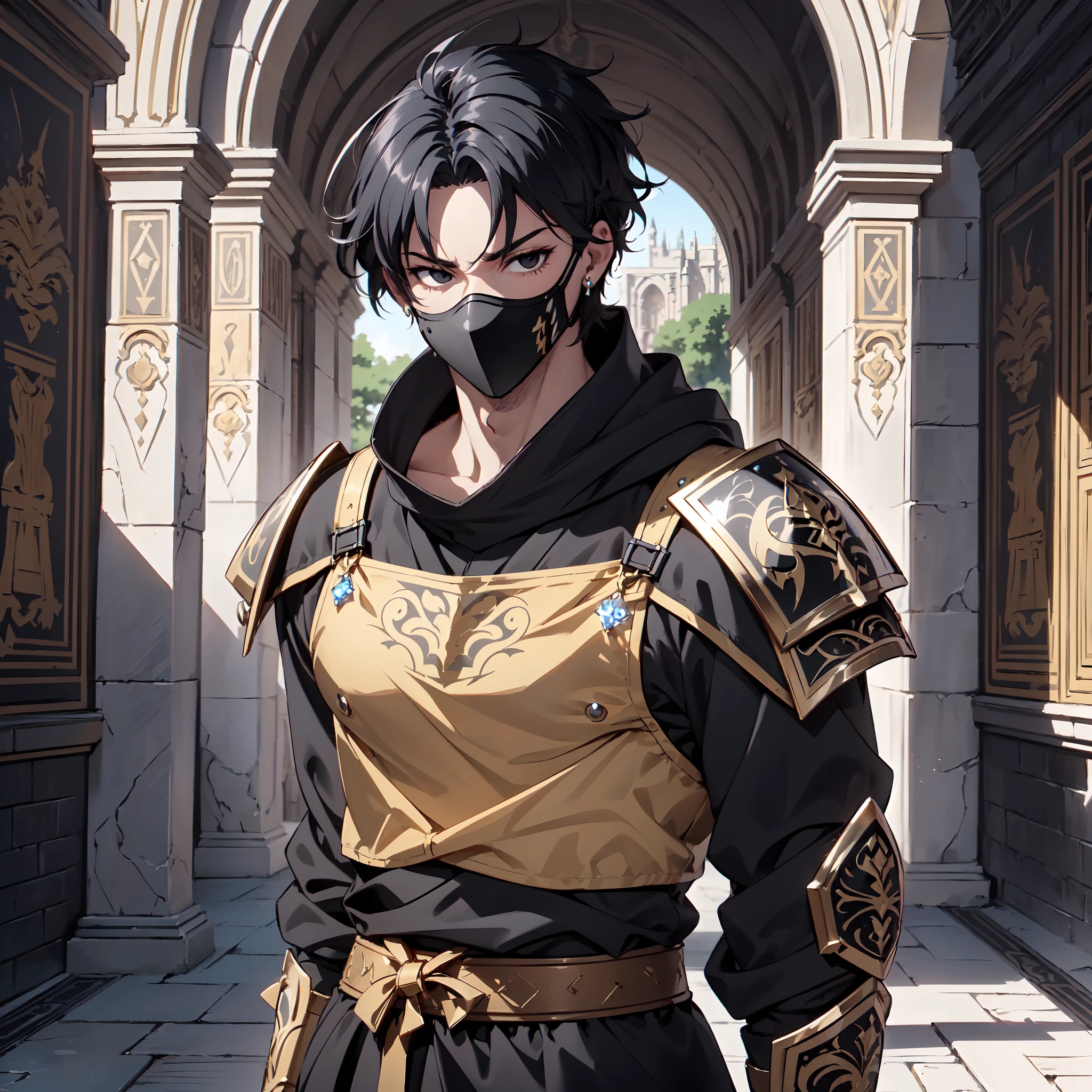 128K Ultra High Definition,
128K Ultra High Quality,
128K Ultra High Resolution,
Best Definition,
Best Quality,
Best Resolution,
Perfectly Detailed,
Perfectly Designed,
Extremely Detailed,
Extremely Designed,
Hyper Detailed,
Hyper Definition,
Hyper Quality,
Hyper Resolution,
Masterpiece,
(((Anime))),
Body Shot,
(((Boy))),
Handsome,
Muscular Body,
(((Black Short Hair))),
(((Black Eyes))),
(((Hyper Detailed & Perfectly Designed With Ultra High Quality Engravings & Jeweled Ninja Armor With Mask))),
(((Inside Of Medieval Royal Palace Background Scenery))),