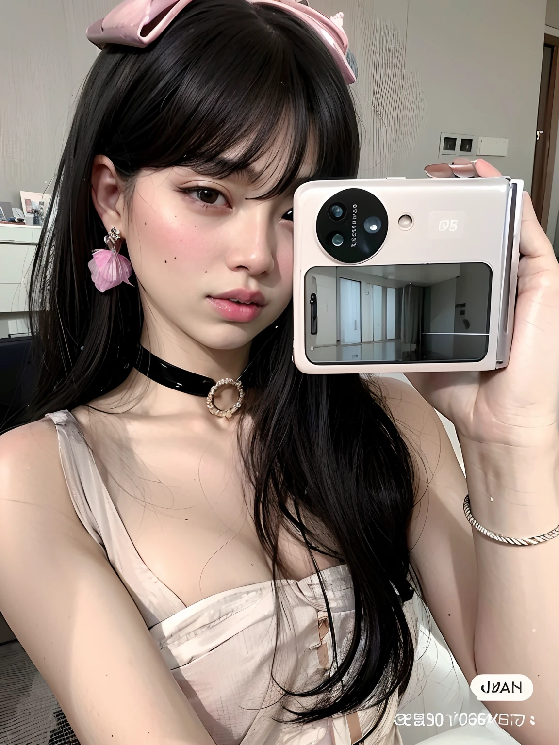 Arafed Woman taking a picture of herself with a camera, ulzzang, 8k selfie photograph, Retrato Jisoo Blackpink, Jisoo de Blackpink, Modelo de Instagram, 24MP, 2 4 MP, Beautiful phone camera from the 2000s, Blackpink Jennie, Jossi de Blackpink, Jisoo de Blackpink, Sha Xi, e-chica, tumblr