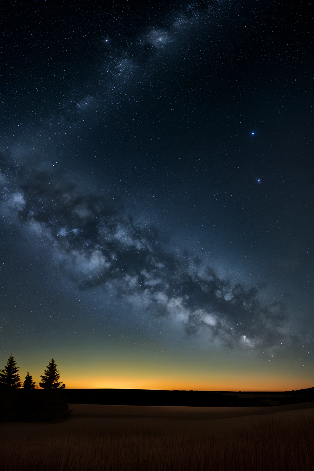 Starry midnight sky pattern
