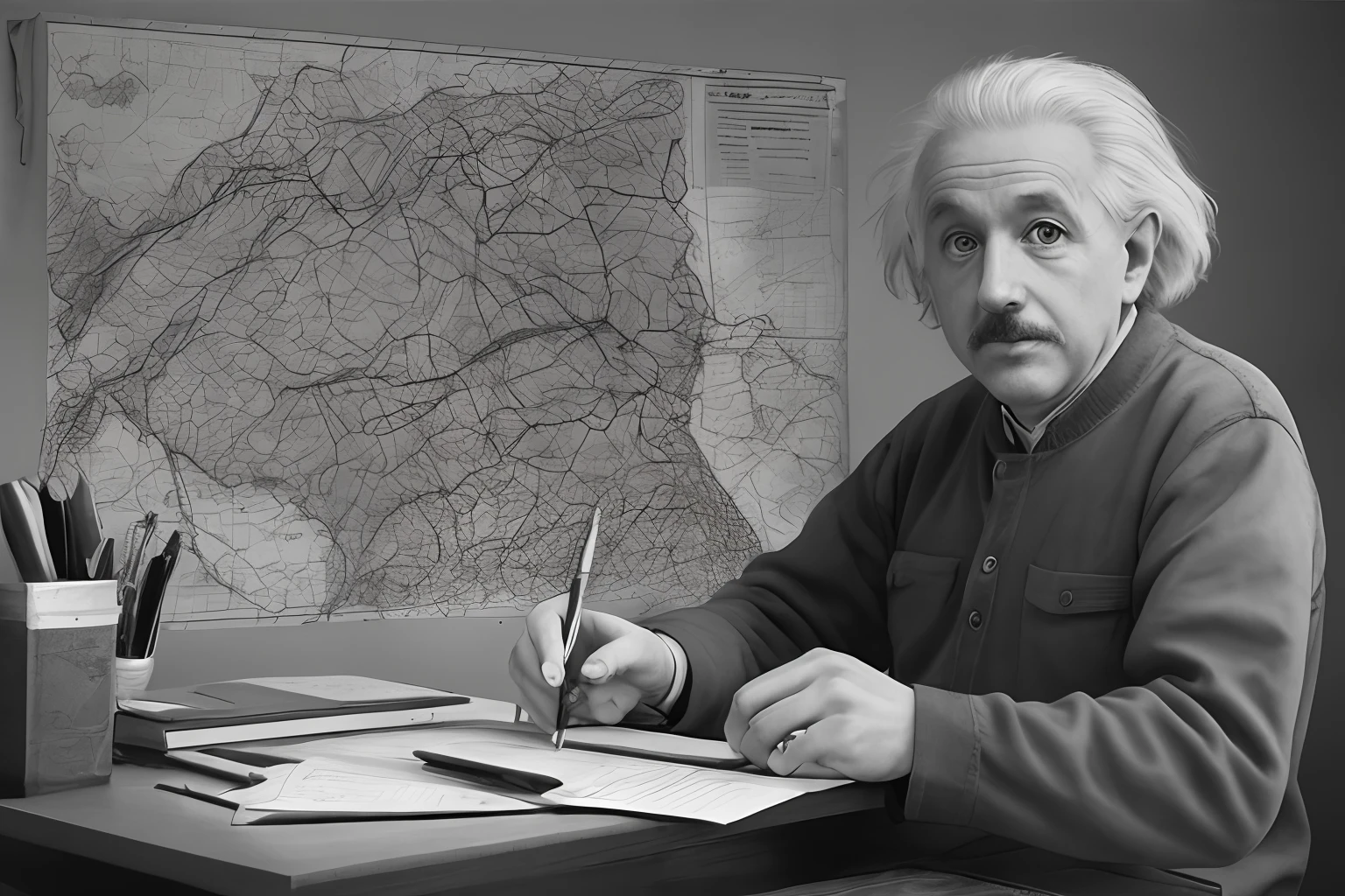 alternate history, albert einstein designs the nation of israel, realistic photo