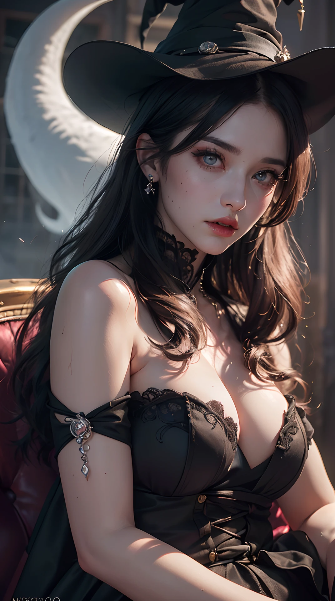 (best quality,4k,8k,highres,masterpiece:1.2), ultra-detailed, (realistic,photorealistic,photo-realistic:1.37), (beautiful detailed eyes, beautiful detailed lips, extremely detailed eyes and face, long eyelashes), studio lighting, physically-based rendering, vivid colors, (Fancy dress, witch, ghost, vampire, zombie, animal),