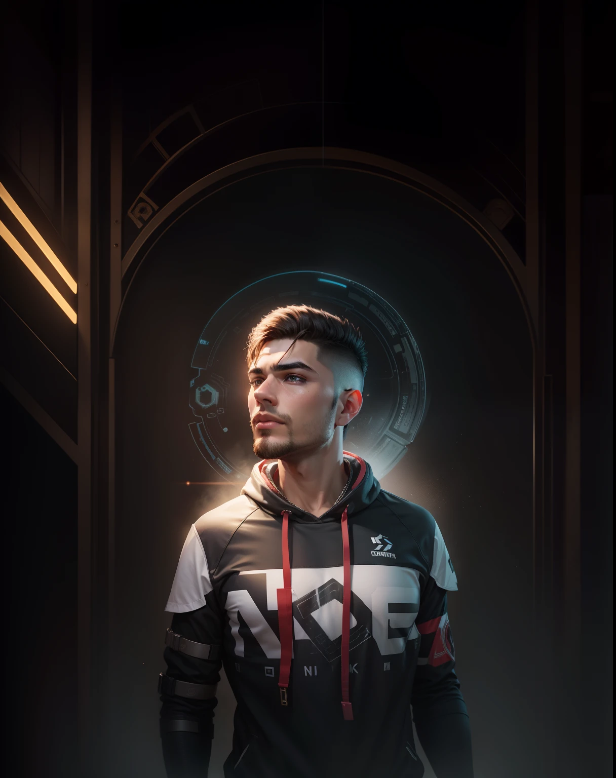 Change background , cyberprunk handsome boy realistic face ,8 k ultra