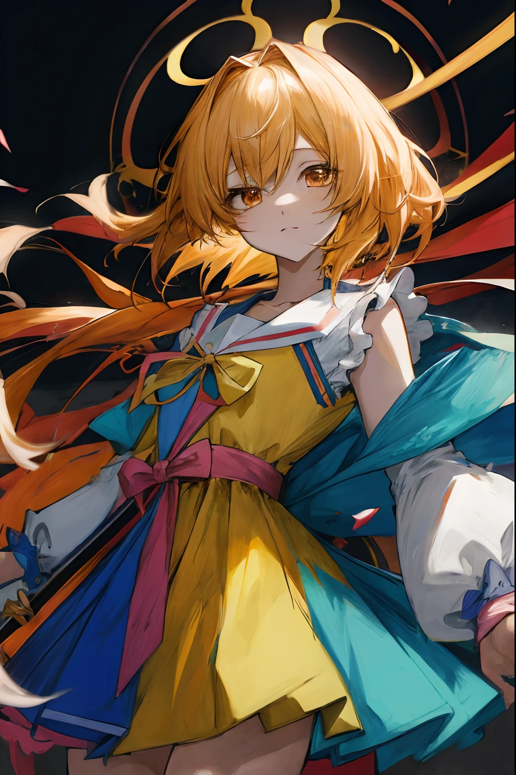 chica anime con cabello largo y vestido colorido sosteniendo una espada, Estilo anime 4K, Anime Art Wallpaper 8K, Chica rubia de anime con cabello largo, high quality anime artstyle, Anime Art Wallpaper 4K, Anime Art Wallpaper 4K, Anime Moe Artstyle, anime artstyle, Chica anime con pelo largo, Retrato Anime Chica, Mejor fondo de pantalla de Anime 4K Konachan