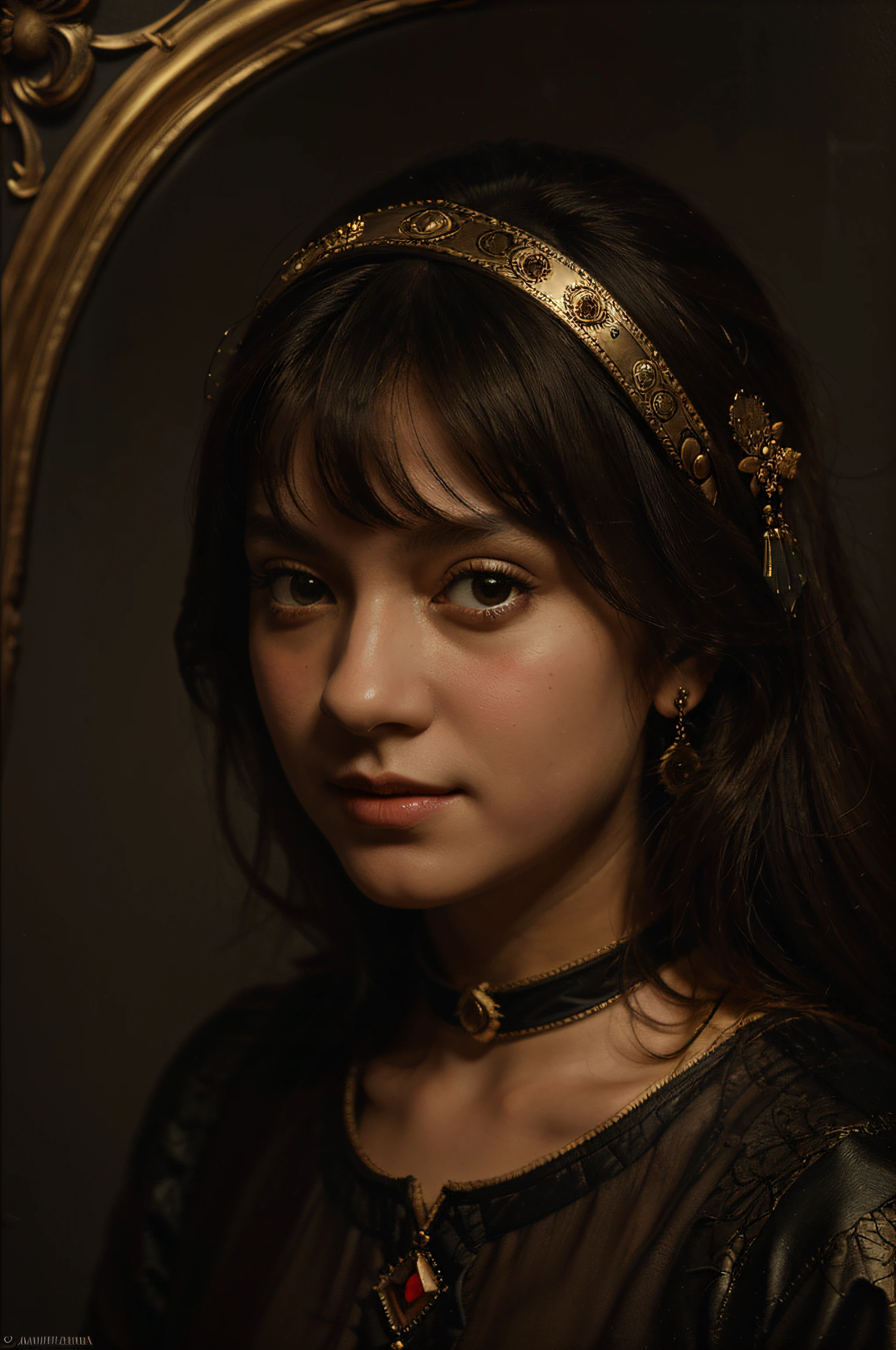 A beautiful painting of a girl, by rembrandt and Dali, Trending on artstation.