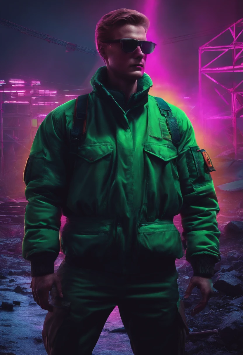 Stalker shadow of Chernobyl 80s synthwave style