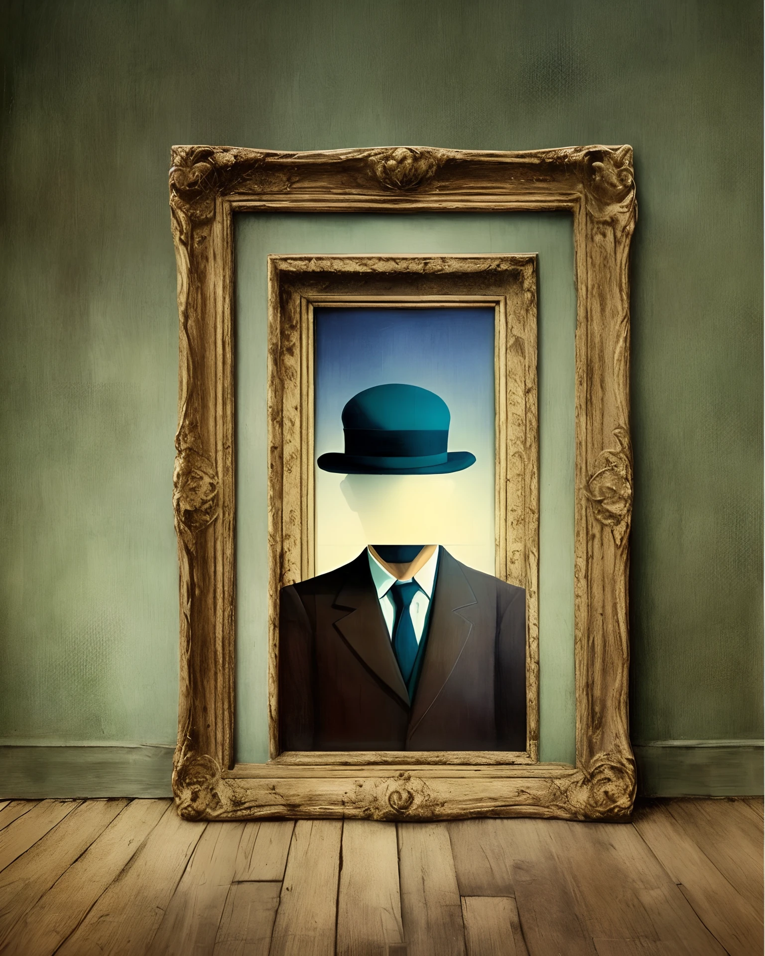 Like an Amazing Surrealist Art by René Magritte, ((surrealism)), inspiration, simple, lonely, (magritte) --auto --s2