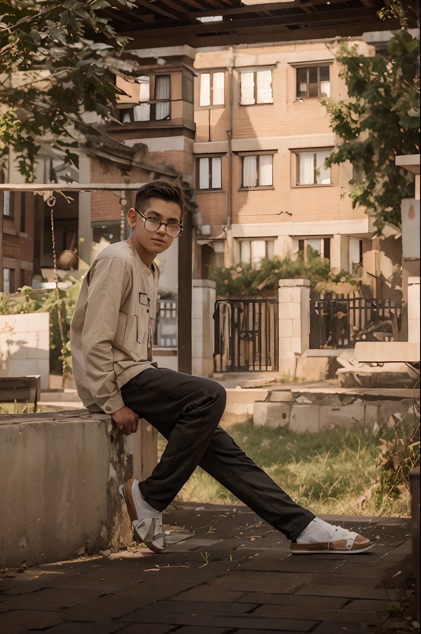 A boy realistic face and change the background