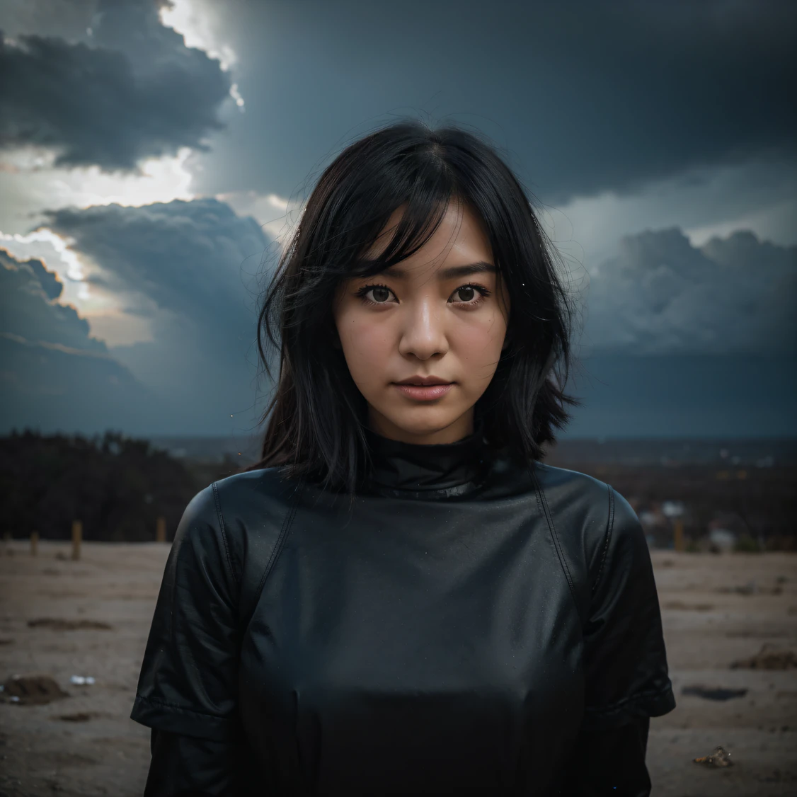 CG blockbuster,tmasterpiece,monument valley,geomerty, photorealistic anime girl rendering, detailed face of a asian girl, Black color hair,Flour fluttering,Telephoto lens high, A high resolution, the detail, RAW photogr, Sharp Re, Nikon D850 Film Stock Photo by Jefferies Lee 4 Kodak Portra 400 Camera F1.6 shots, Rich colors, ultra-realistic vivid textures, Dramatic lighting,8K quality, Girls,Backstreets, Dark clouds lightning background(realisticlying:1.4),Black color hair,, RAW photogr, Sharp Re, Nikon D850 Film Stock Photo by Jefferies Lee 4 Kodak Portra 400 Camera F1.6 shots