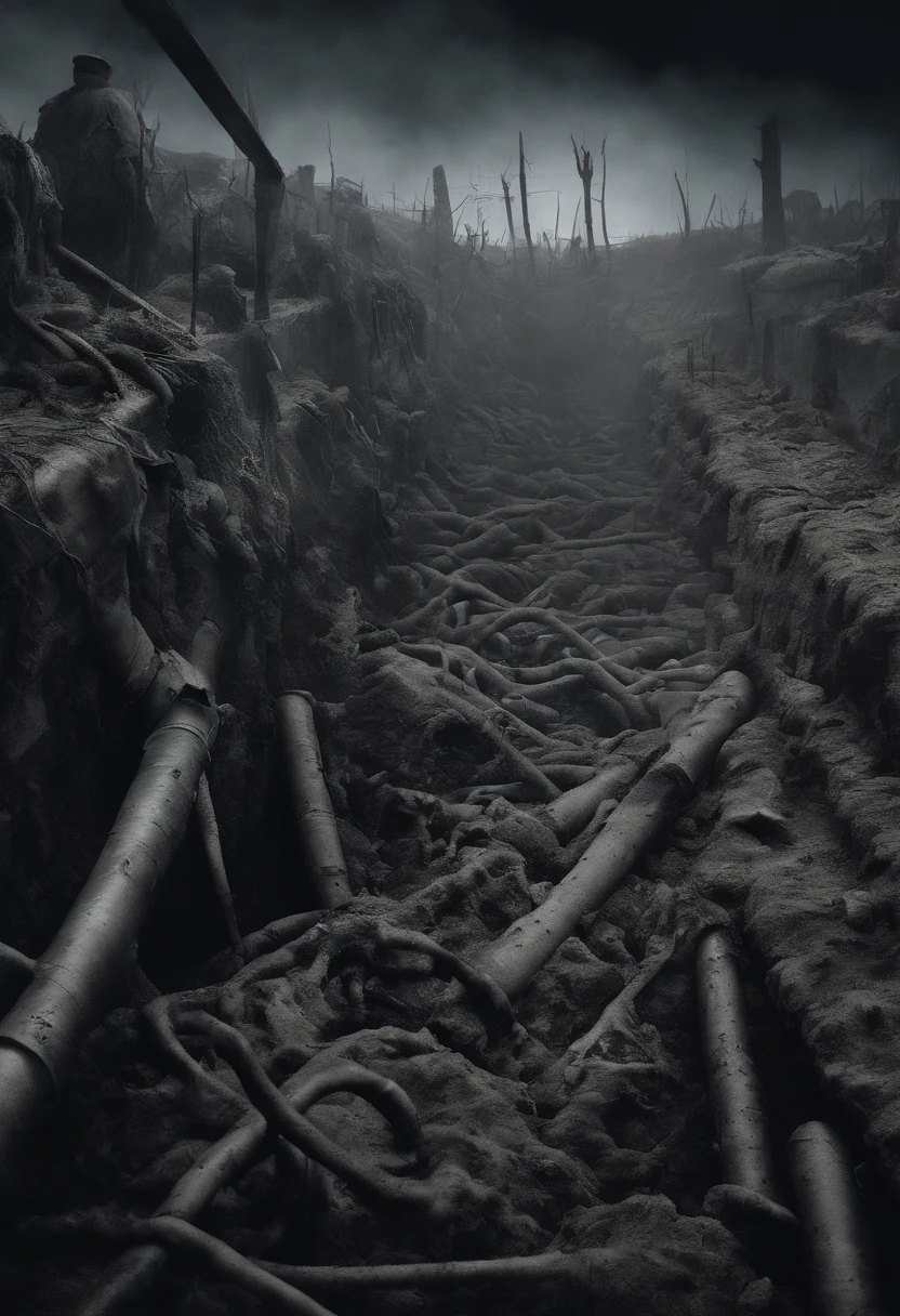 Gas attacks in corpse filled trenches