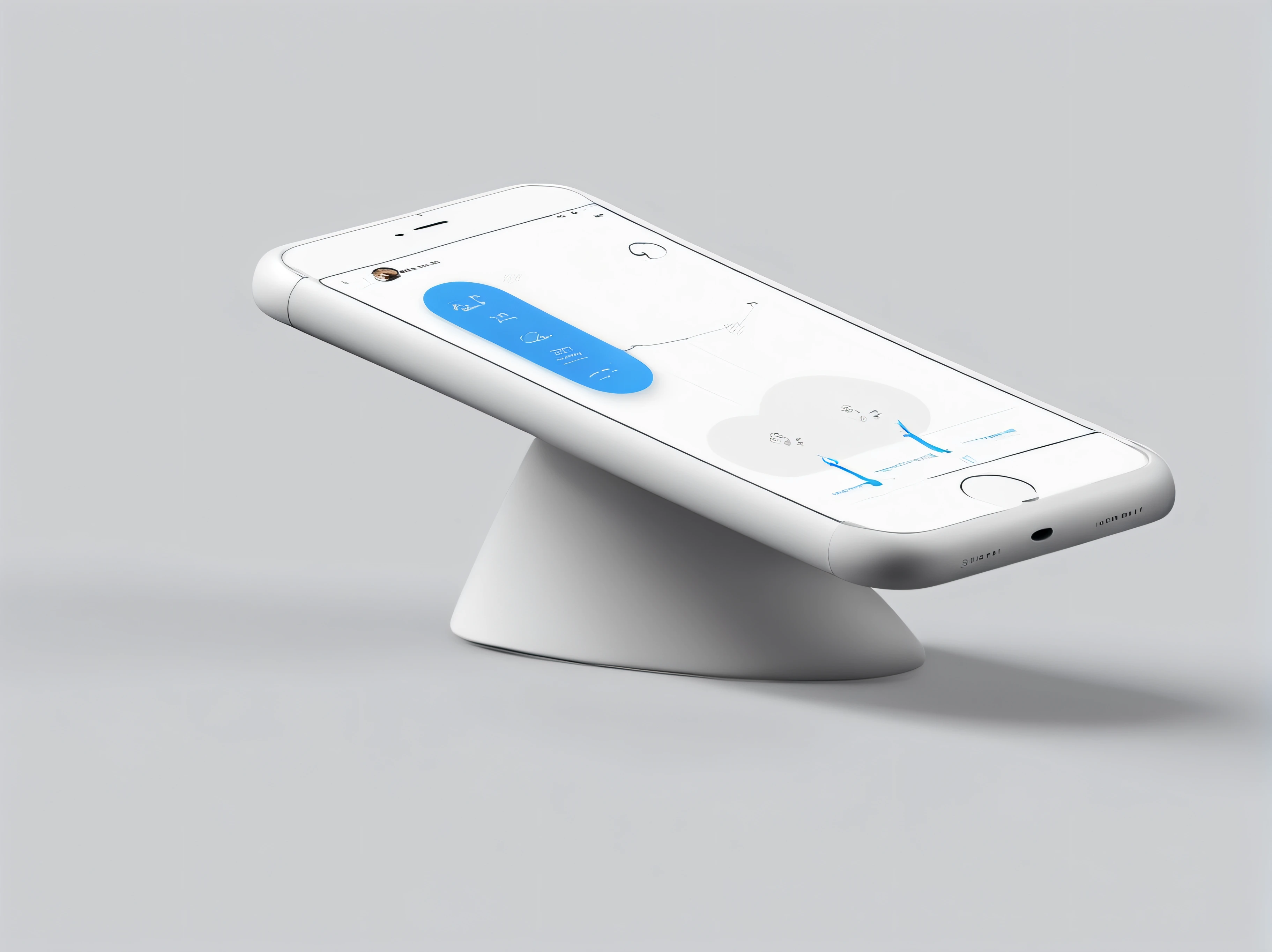 Design an icon for a mobile app，It reflects the help of high-tech for the visually impaired
