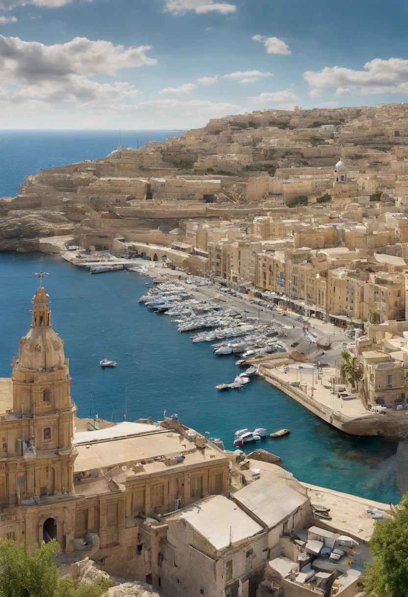 Malta townscape and seascape