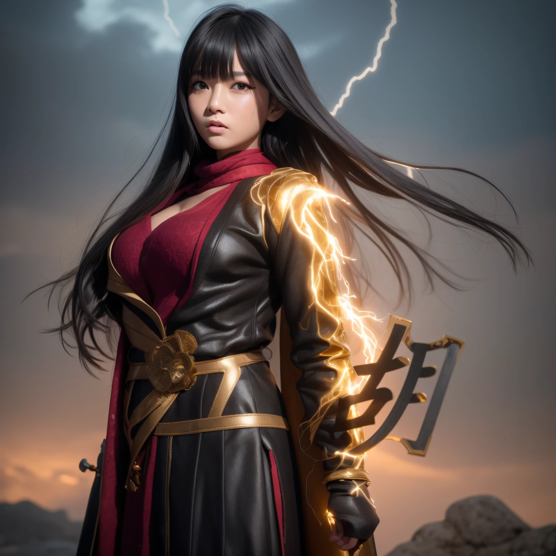 CG blockbuster,Asian women pose in colorful bikinis, photorealistic anime girl rendering, detailed face of a asian girl, 3 d anime realistic, Smooth anime CG art, Realistic. Cheng Yi, Realistic anime 3 D style, render of a cute 3d anime girl, Rendu portrait 8k, 3 D rendering character art 8 K, Kawaii realistic portrait,(((Wear thick gold-framed reflective sunglasses))) (Linen batik scarf), Angry fighting stance, looking at the ground, Batik linen bandana, Chinese python pattern long-sleeved garment, rainbowing(Abstract propylene splash:1.2), Dark clouds lightning background,废墟(realisticlying:1.4),Black color hair,Flour fluttering,Telephoto lens high, A high resolution, the detail, RAW photogr, Sharp Re, Nikon D850 Film Stock Photo by Jefferies Lee 4 Kodak Portra 400 Camera F1.6 shots, Rich colors, ultra-realistic vivid textures, Dramatic lighting,8K quality, Girls,Backstreets, Dark clouds lightning background(realisticlying:1.4),Black color hair,, RAW photogr, Sharp Re, Nikon D850 Film Stock Photo by Jefferies Lee 4 Kodak Portra 400 Camera F1.6 shots, Rich colors, ultra-realistic vivid textures, Drama light film CG society。,,Tropical canyon battle scene、Chinese big breasts、Vintage trench coat、three kingdom、ember、100 people、Faraway view、intense battles、high detal、masuter piece、NSFW,Multi-layered long-sleeved gauze garment,Quick-dry vest,Colorful cotton and linen sweater,Red and black snake cloak cloak,Doomsday ruins(废墟)Climb the streets(Armageddon)eyes filled with angry,He clenched his fists