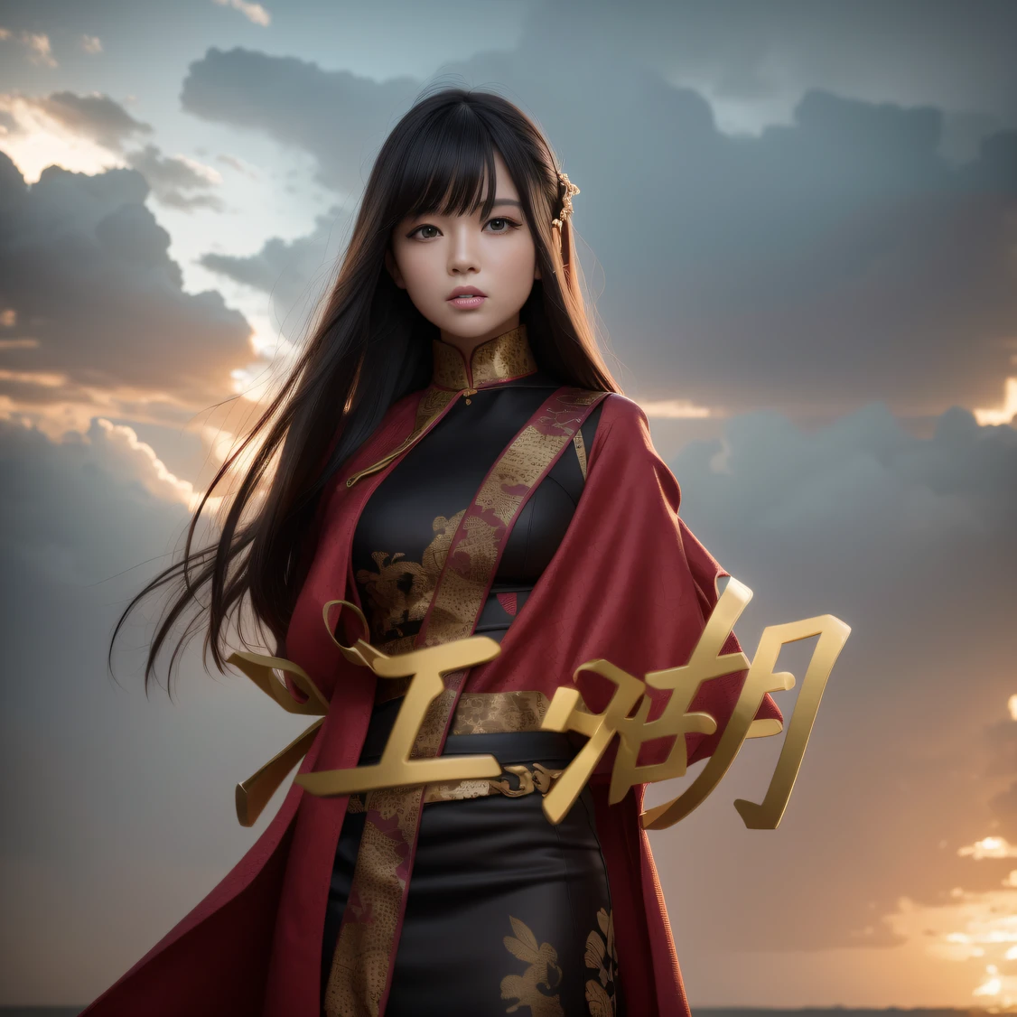CG blockbuster,Asian women pose in colorful bikinis, photorealistic anime girl rendering, detailed face of a asian girl, 3 d anime realistic, Smooth anime CG art, Realistic. Cheng Yi, Realistic anime 3 D style, render of a cute 3d anime girl, Rendu portrait 8k, 3 D rendering character art 8 K, Kawaii realistic portrait,(((Wear thick gold-framed reflective sunglasses))) (Linen batik scarf), Angry fighting stance, looking at the ground, Batik linen bandana, Chinese python pattern long-sleeved garment, rainbowing(Abstract propylene splash:1.2), Dark clouds lightning background,废墟(realisticlying:1.4),Black color hair,Flour fluttering,Telephoto lens high, A high resolution, the detail, RAW photogr, Sharp Re, Nikon D850 Film Stock Photo by Jefferies Lee 4 Kodak Portra 400 Camera F1.6 shots, Rich colors, ultra-realistic vivid textures, Dramatic lighting,8K quality, Girls,Backstreets, Dark clouds lightning background(realisticlying:1.4),Black color hair,, RAW photogr, Sharp Re, Nikon D850 Film Stock Photo by Jefferies Lee 4 Kodak Portra 400 Camera F1.6 shots, Rich colors, ultra-realistic vivid textures, Drama light film CG society。,,Tropical canyon battle scene、Chinese big breasts、Vintage trench coat、three kingdom、ember、100 people、Faraway view、intense battles、high detal、masuter piece、NSFW,Multi-layered long-sleeved gauze garment,Quick-dry vest,Colorful cotton and linen sweater,Red and black snake cloak cloak,Doomsday ruins(废墟)Climb the streets(Armageddon)eyes filled with angry,He clenched his fists
