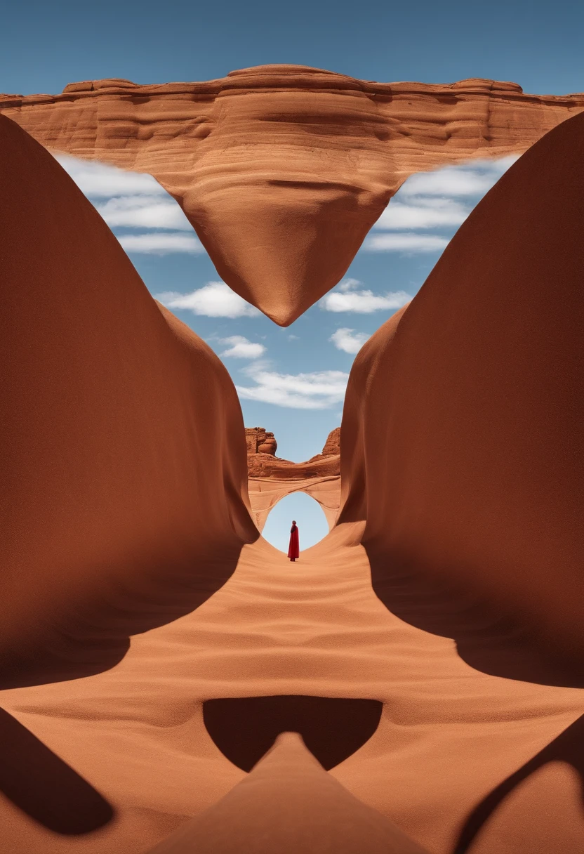 monument valley，optical illusions，cubismo，Yayoi Kusama，Escher's theory of relativity，iso-distance view,Dramaticlight,Translucent stereoscopic,Rich in color,Beautiful composition，tmasterpiece,Detailed details,k hd