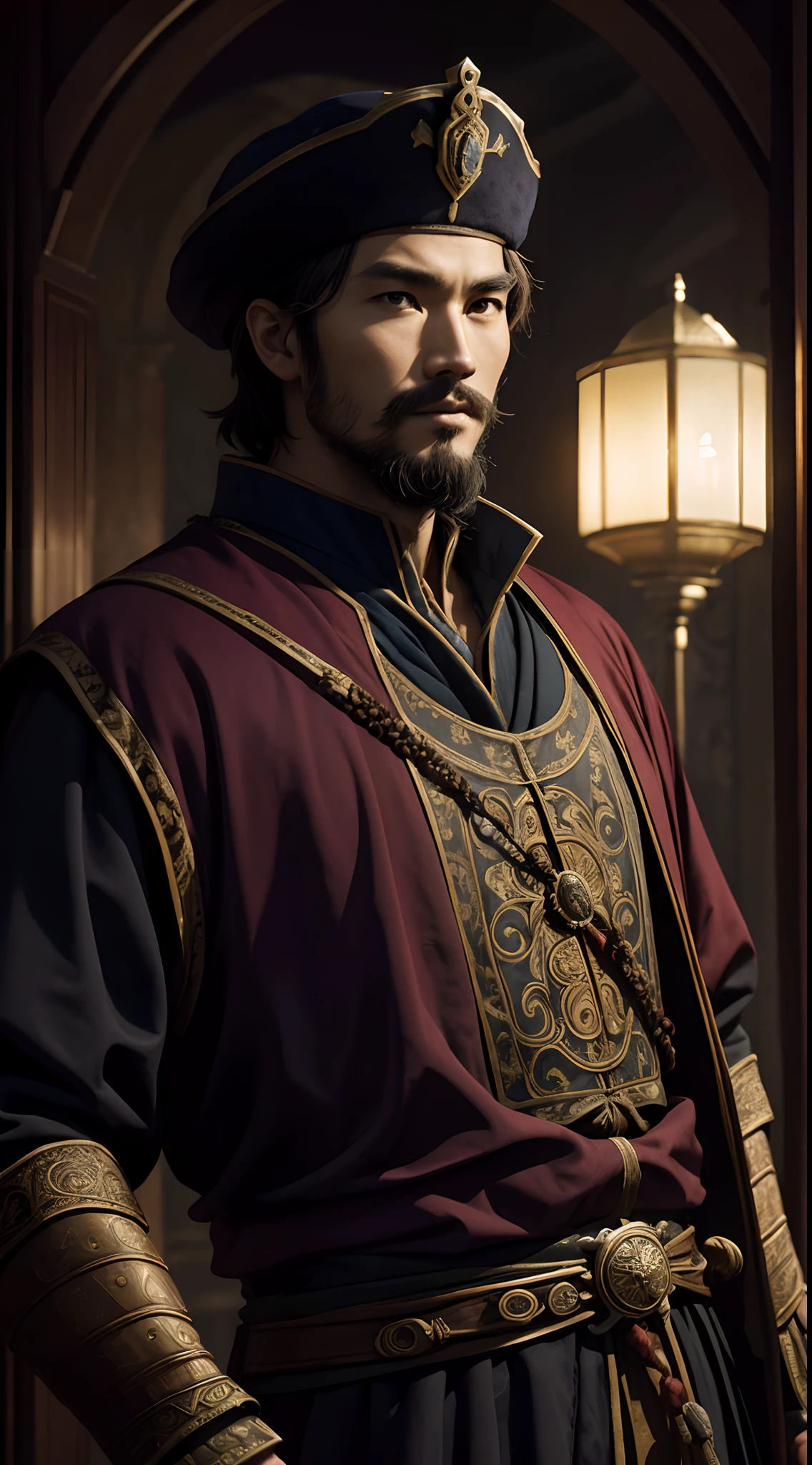 venice man, marco polo , adventurer,13th century,in Dynasty tiongkok , epic , dark background