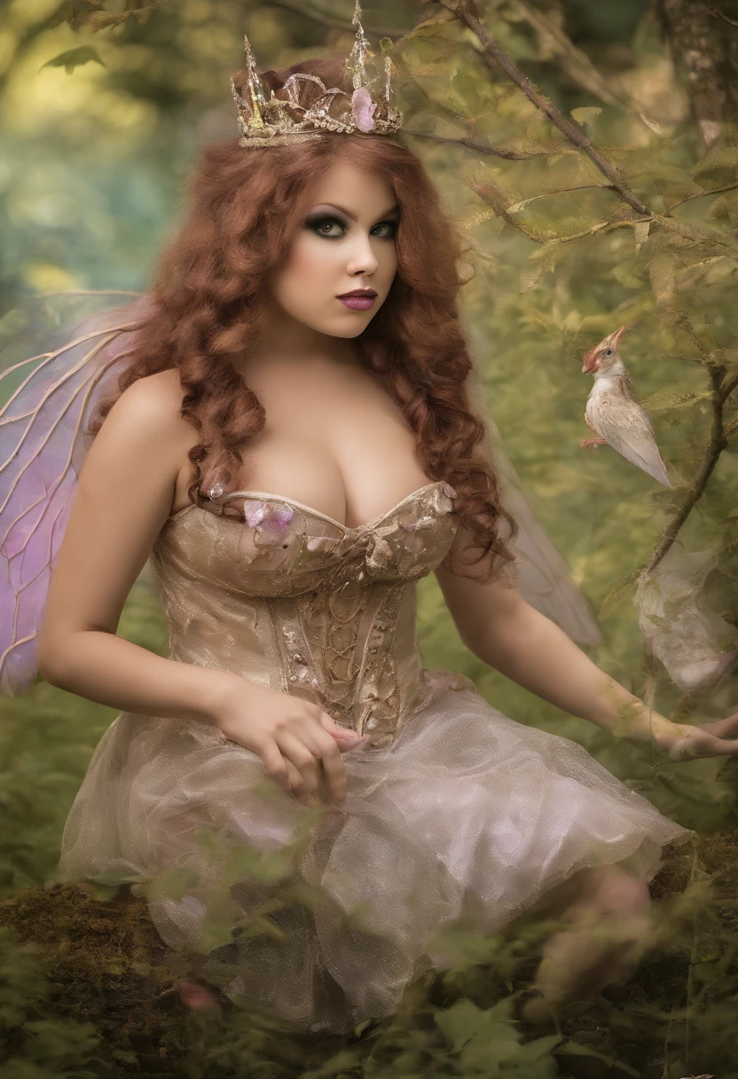 Midget teen with massive breasts posing for a sexy  shoot covered in
