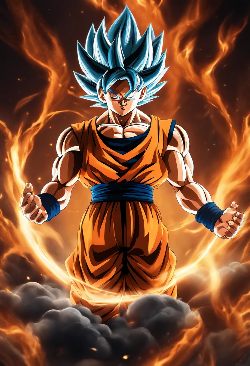 alta definicion,estilo db legend, goku musculoso, SuperSaiyajin,belleza sexy,Ardiendo con un aura poderosa