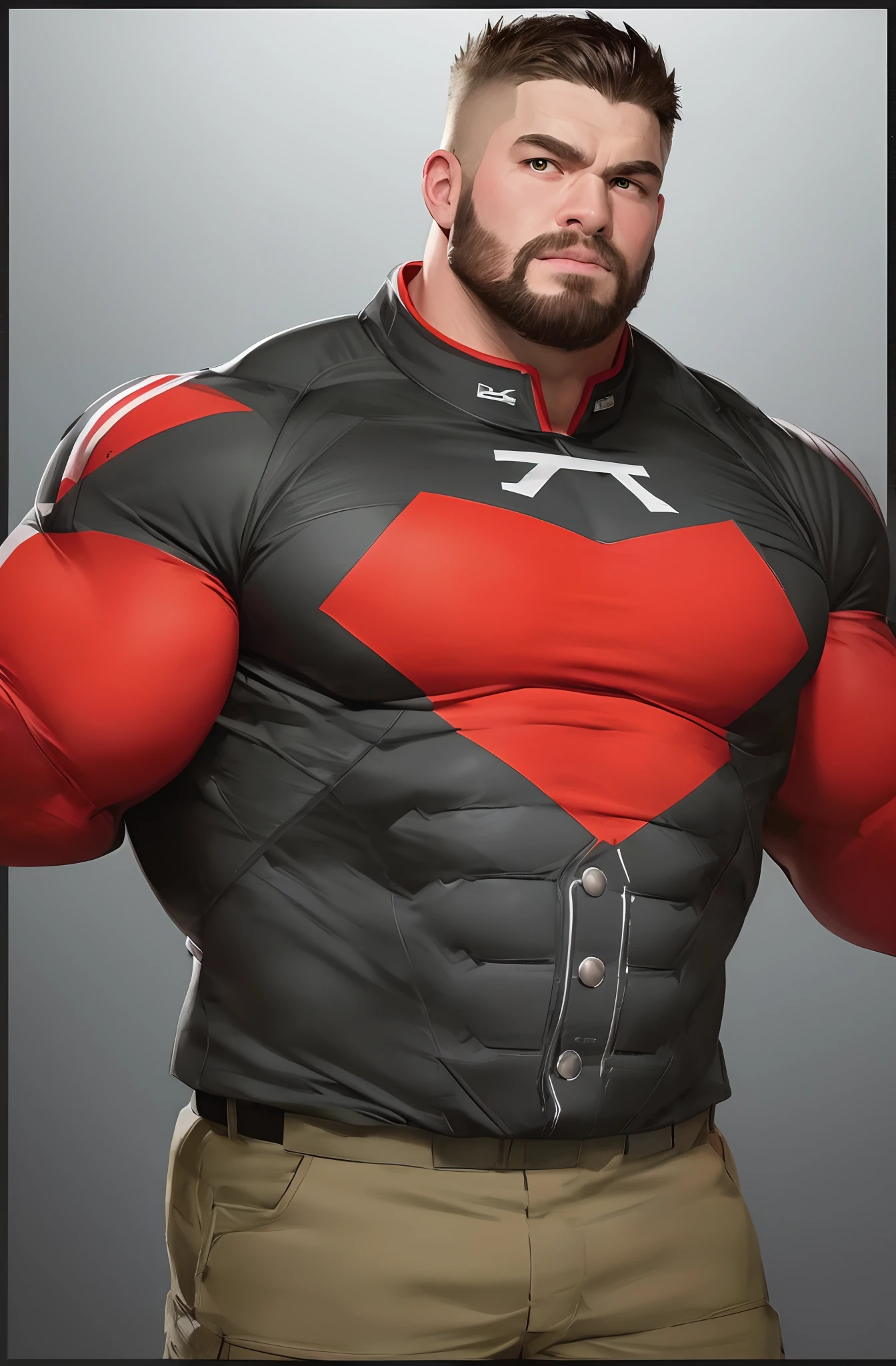 Huge muscles, Oversized huge musclemen in uniform,  Majestic 2023  Army College yearbook photo, solo portrait, roided {400 lb} neo- blond redneck 2023  soldier in {full uniform} with beefy 21 year old face,  symbols, totenkopf, 
ss bolts, redneck 20-year-old, Neo- redneck, full 2023 redneck  uniform, friendly,  oversized muscles, centered in frame, facing camera, 1488, , , swastika, symmetrical face, ultra details, centered in frame, facing camera, ultra details, natural light, light background, photo, Studio lighting