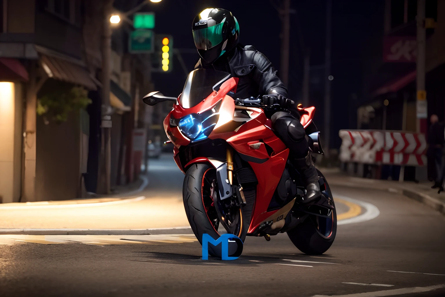 There was a man riding a motorcycle on the road wearing a helmet, motorbiker, R6, Motorcycles, motorcycle, 🚿🗝📝,, photographed, Matteo Dinin, macoto takahashi, the motorcycle, masamune, Riding, Profile picture, author:Max Dauthendey, badass posture, riding a motorbike down a street,Realistic science fiction,Black styling,Black Knight