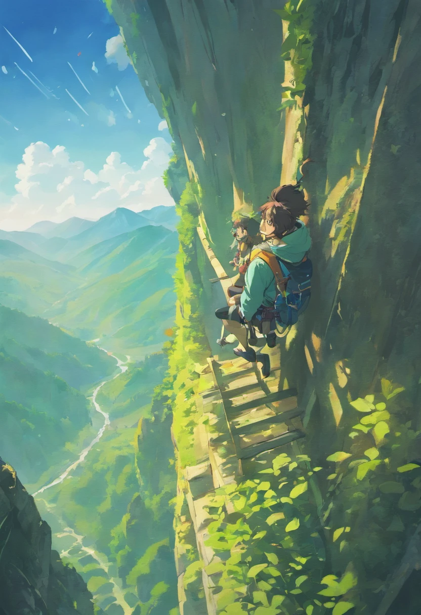 Climbers climbing mountains Weather becomes unseasonable、Becoming anxious
