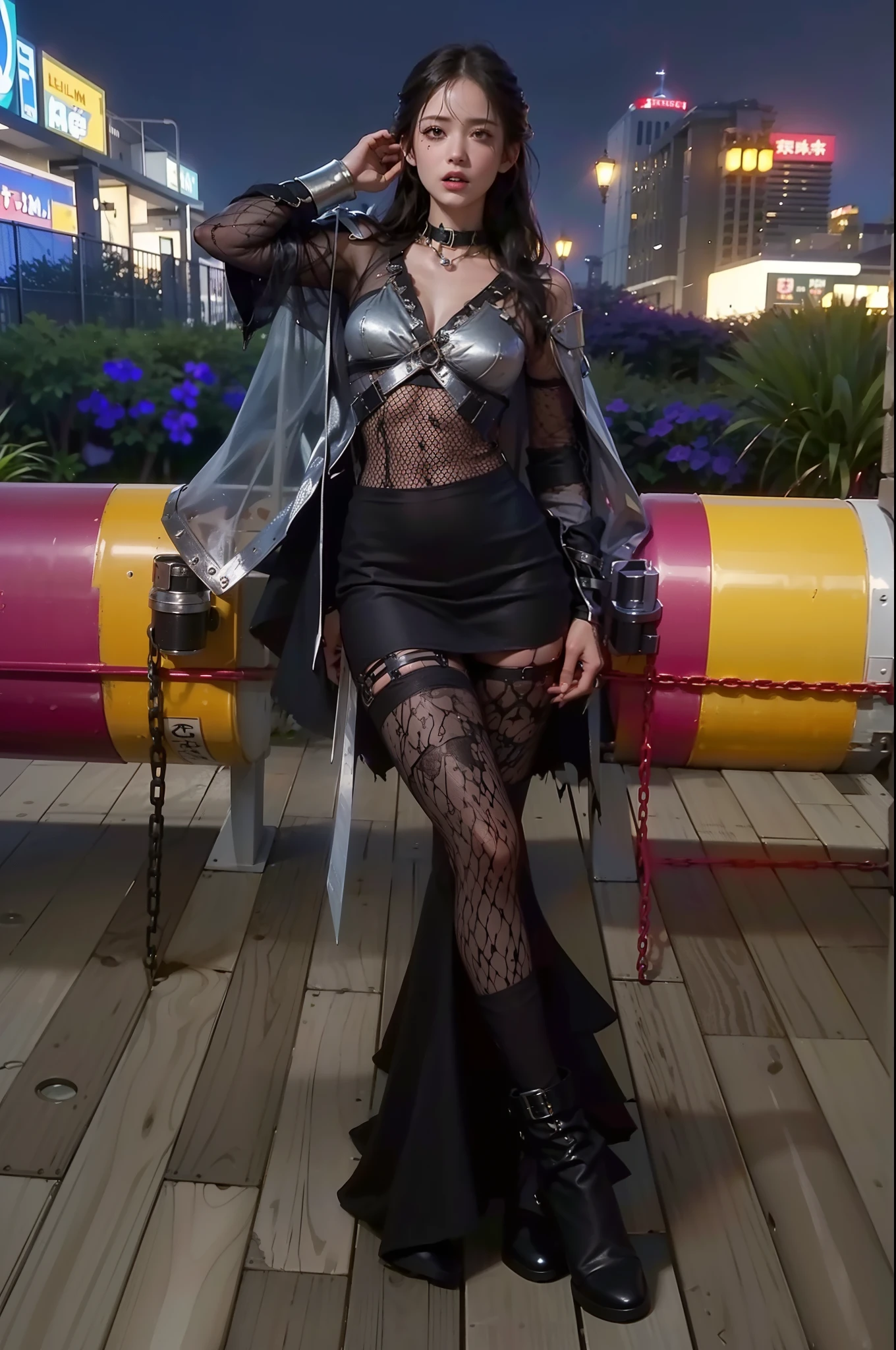 ,((Wearing a torn sheer costume of a superheroine)),(, No bra)), Wet crotch, Wet thighs, Beautiful girl with accentuated slender abs: 1.4, (((nipple tips protruding, areola is protruding, The shape of the pubic region is clearly visible)), sixpack abs: 1.4, Bust Botox, Photo, Sharpness, Unique 850 4, Koda850 k portrait camera, F1.6 shots, Ultra-realistic textures, Spectacular light textures, Cinestil 800 Fashion Mechanics, (futuristic sci-fi battle fashion: 1.1), (tied perfectly by chain), Restraint, Slaves, collars, ((wide prison with sunlight)), Dark fantasy, Realistic material details, extreme hight detail, Ultra-realistic materials ((Torn costume))), Wet, Cloudy, (Chained)), ((big emphasized by chains)), ((chains digging into crotch)), ( (Collar)), (, No bra), shredded costumes, broken golden shields and battle spears,, White combat gloves, Combat shoulder armor, Blood splattered on the face, Blood splattered, Realistic, (Bruises, Dirty, ripped clothing, skimpy clothing, Blood: 1.3), Torn Cape, Torn pantyhose, Long legs, ((iron pipe in the crotch)), Metallic shackles and fetters, ((chains hung from heaven)), Wet crotch is clearly visible, Swarovski's sword and the anatomy beneath his feet, (futuristic sci-fi battle fashion, Torn mesh stockings),shoe